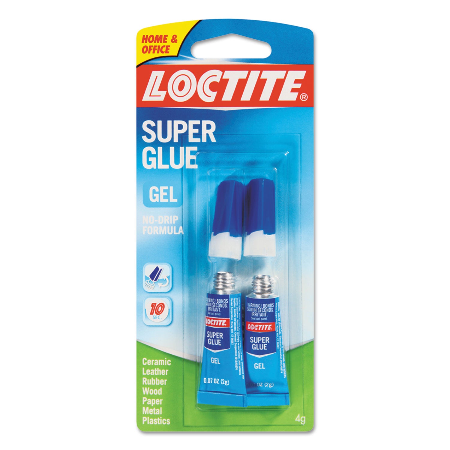 Super Glue Gel Tubes, 0.07 oz, Dries Clear, 2/Pack -