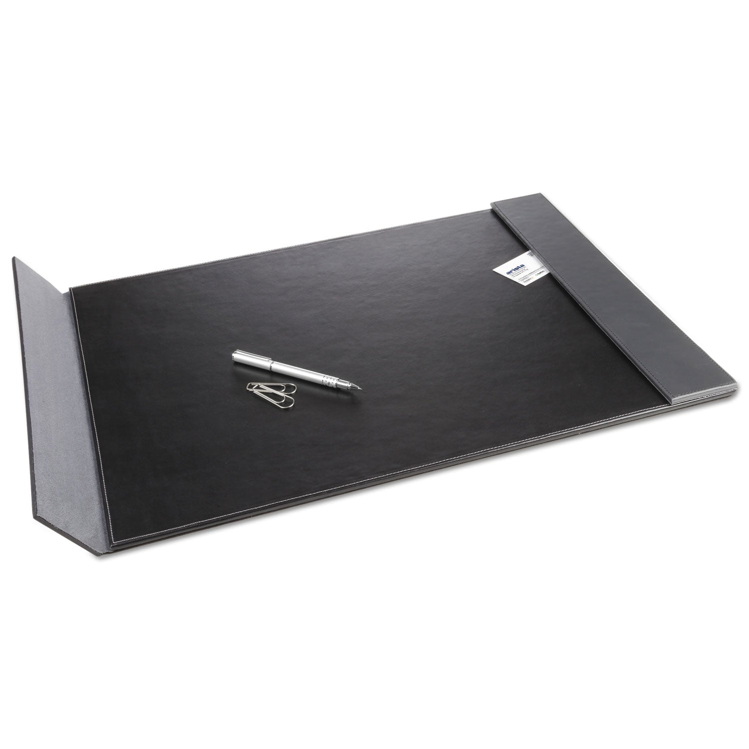 Monticello Desk Pad, with Fold-Out Sides, 24 x 19, Black -