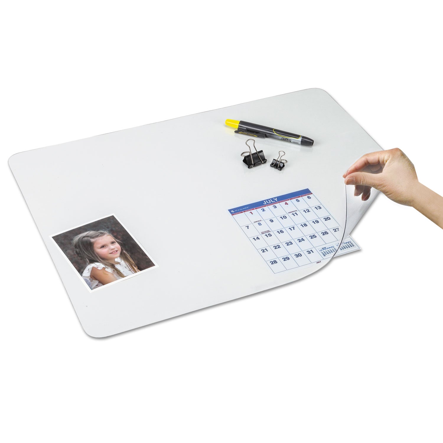 Second Sight Clear Plastic Desk Protector, with Hinged Protector, 21 x 17, Clear -