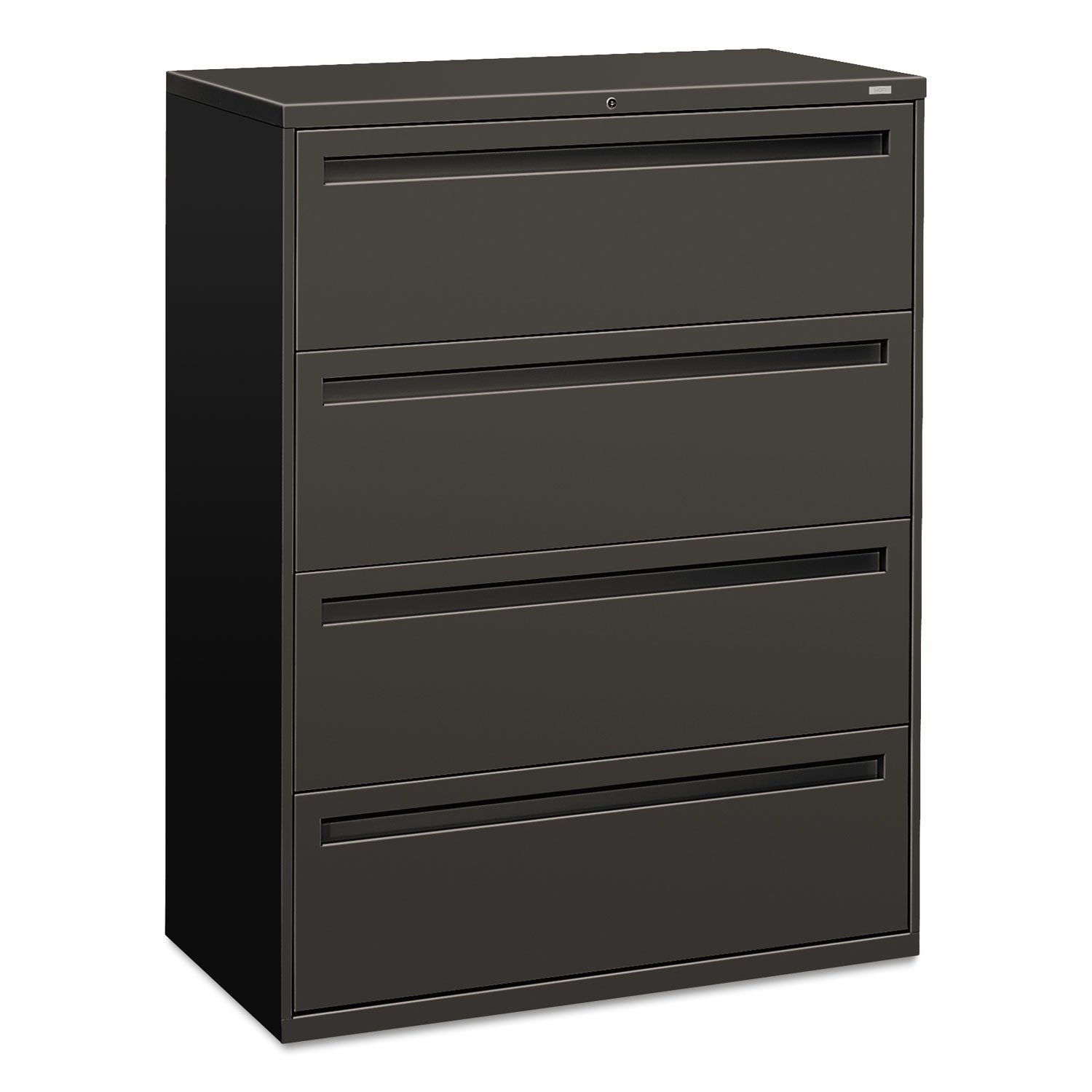 Brigade 700 Series Lateral File, 4 Legal/Letter-Size File Drawers, Charcoal, 42" x 18" x 52.5 -