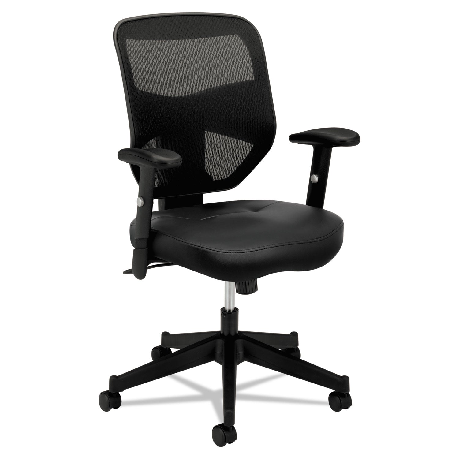 VL531 Mesh High-Back Task Chair with Adjustable Arms, Supports Up to 250 lb, 18" to 22" Seat Height, Black -