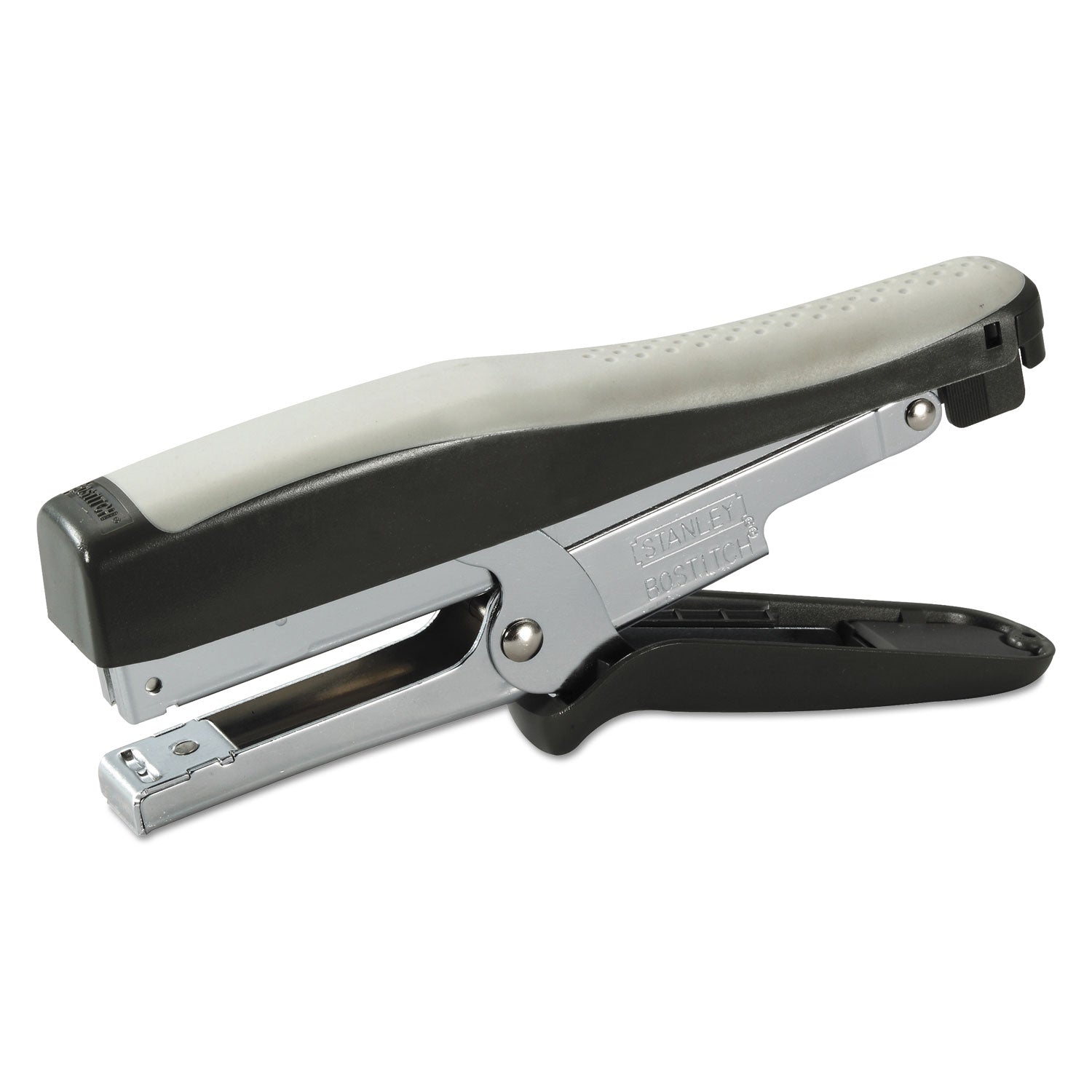 Standard Plier Stapler, 20-Sheet Capacity, 0.25" Staples, 2.5" Throat, Black/Gray -