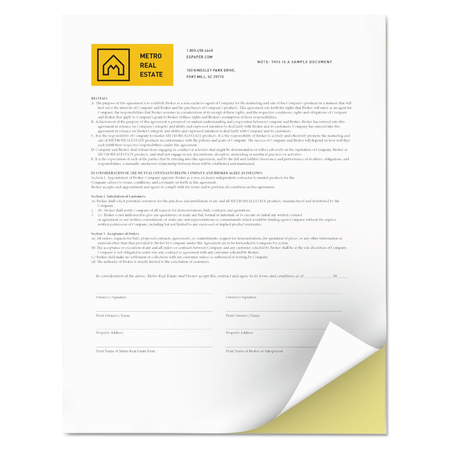Vitality Multipurpose Carbonless 2-Part Paper, 8.5 x 11, Canary/White, 5,000/Carton -