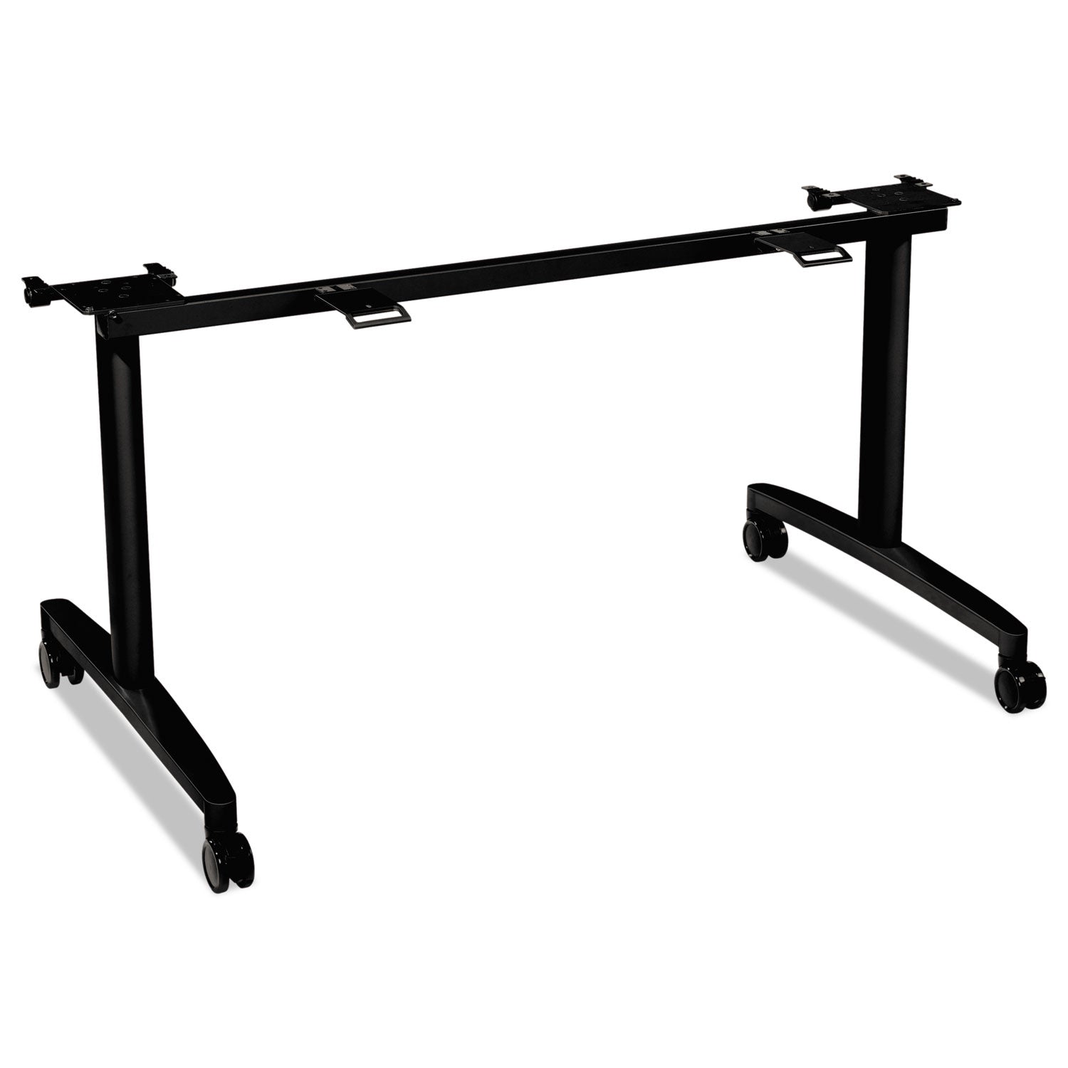 Huddle Flip-Top Base for 30" Deep Table Tops, 51.63w x 23.5d x 28.38h, Black -