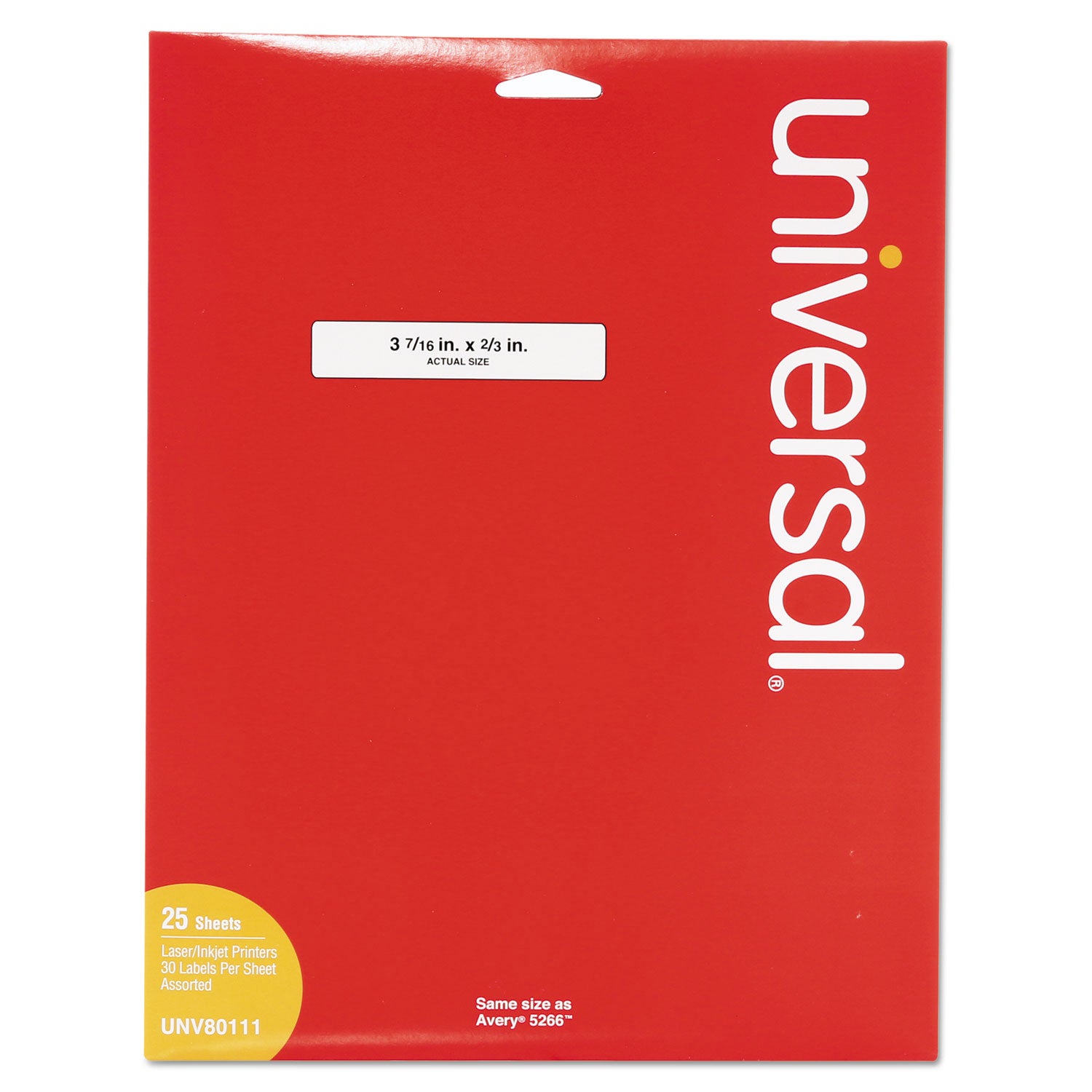 Self-Adhesive Permanent File Folder Labels, 0.66 x 3.44, White with Assorted Color Borders, 30/Sheet, 25 Sheets/Pack -