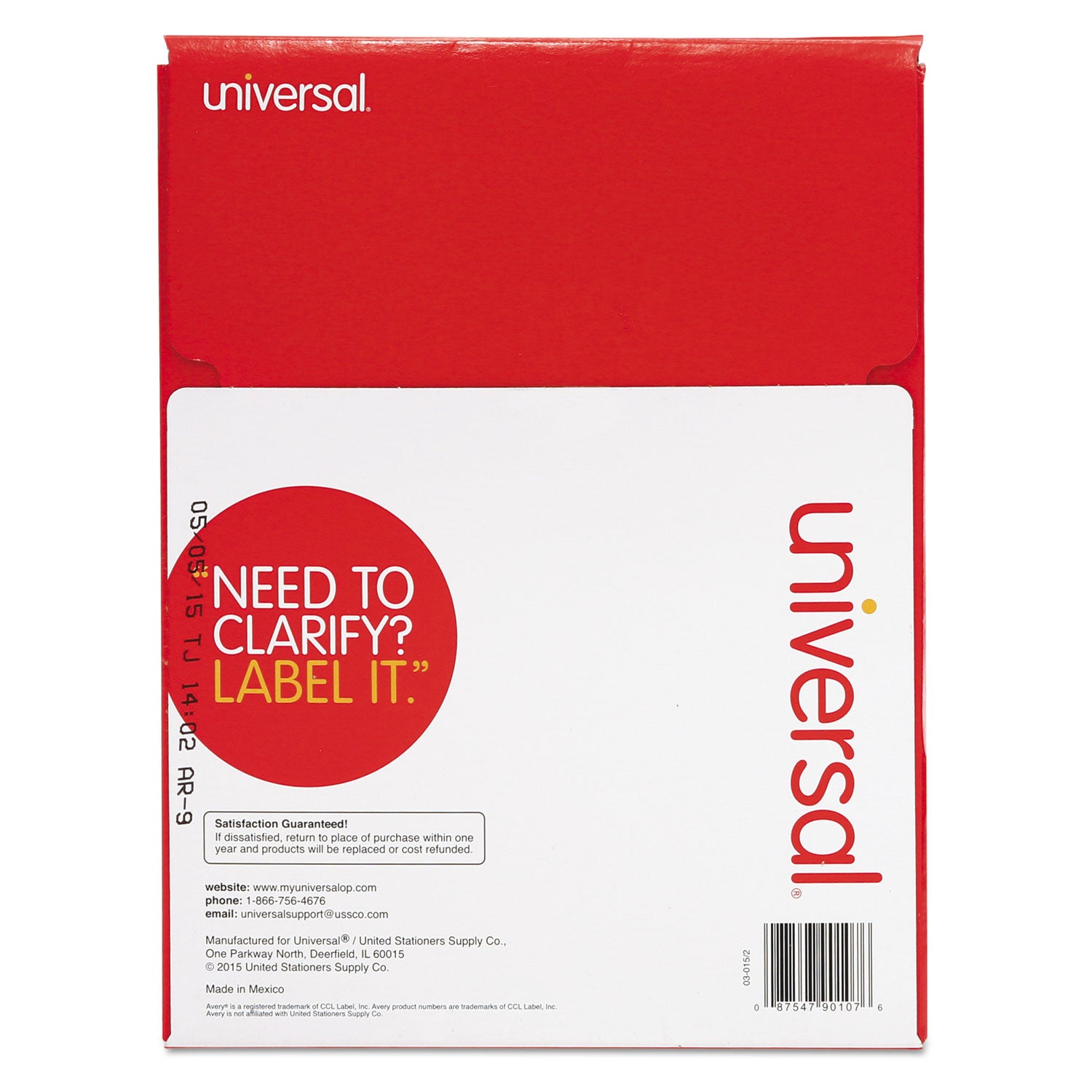 Copier Mailing Labels, Copiers, 2 x 4.25, White, 10/Sheet, 100 Sheets/Box -