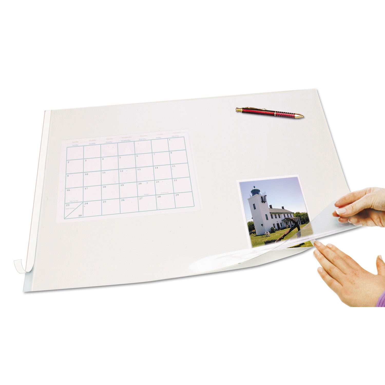 Second Sight Clear Plastic Desk Protector, with Hinged Protector, 21 x 17, Clear -