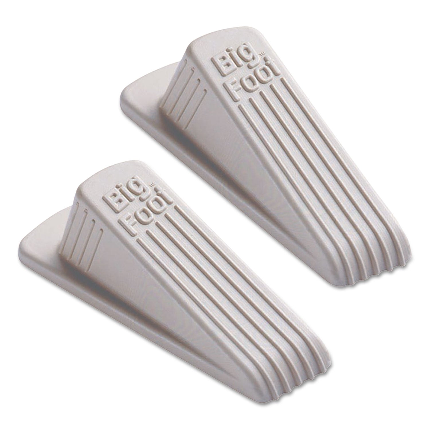 big-foot-doorstop-no-slip-rubber-wedge-225w-x-475d-x-125h-beige-2-pack_mas00975 - 1
