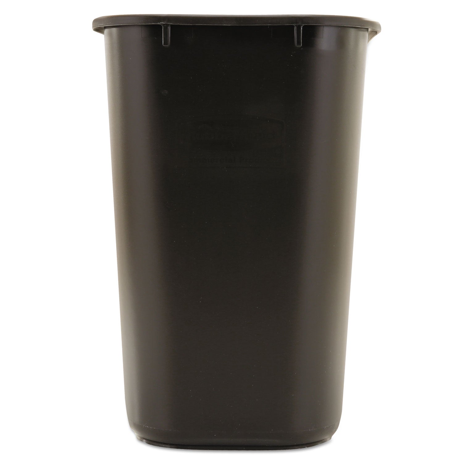 Deskside Plastic Wastebasket, 7 gal, Plastic, Black -