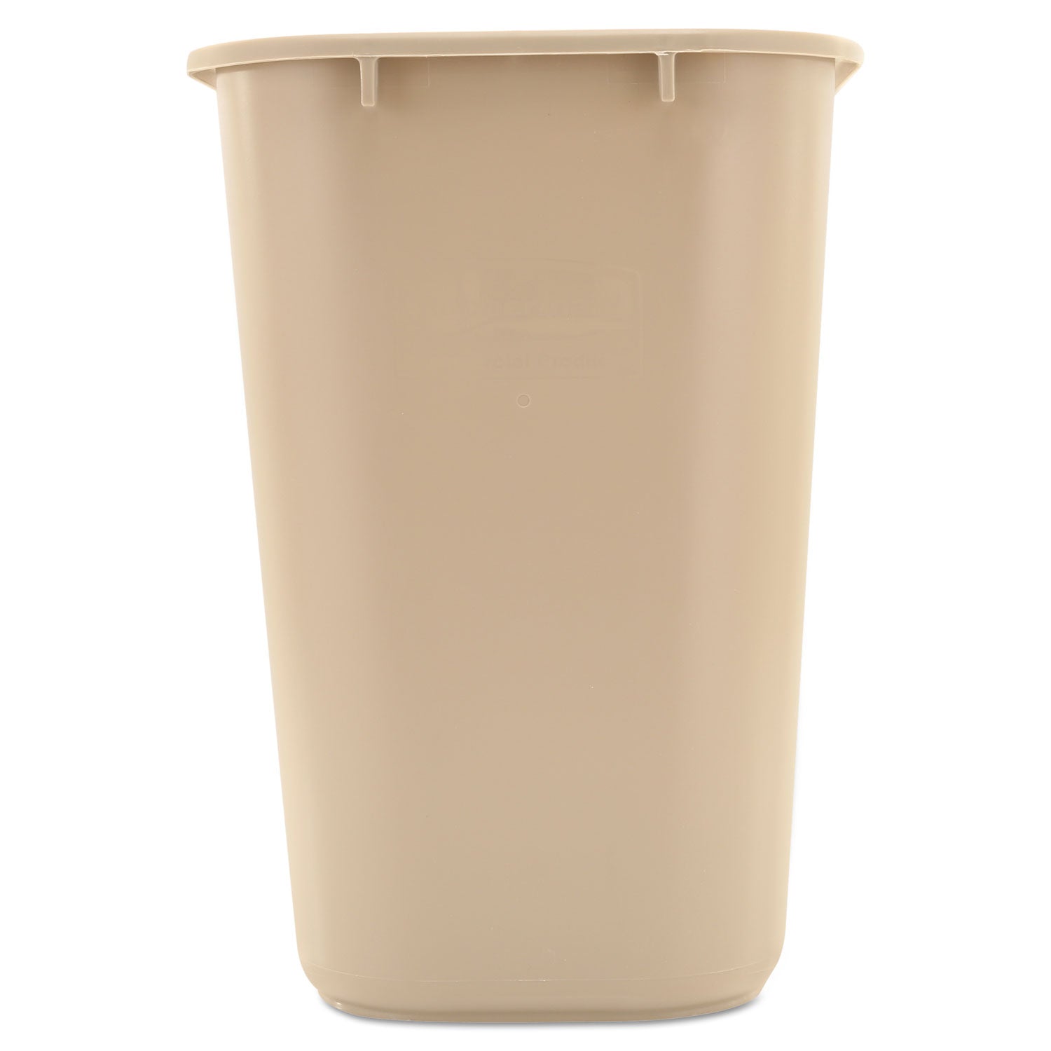 Deskside Plastic Wastebasket, 7 gal, Plastic, Beige -