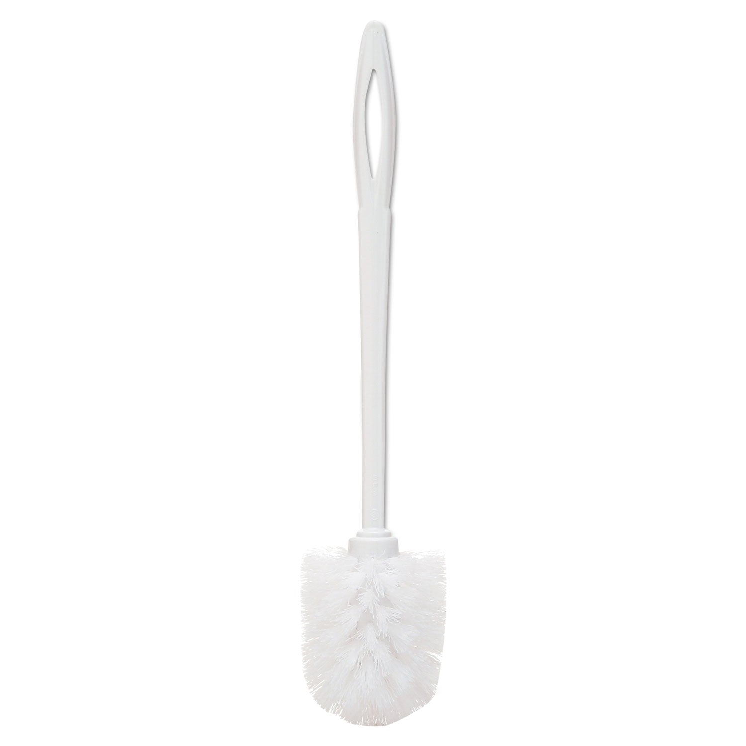 Toilet Bowl Brush, 10" Handle, White -