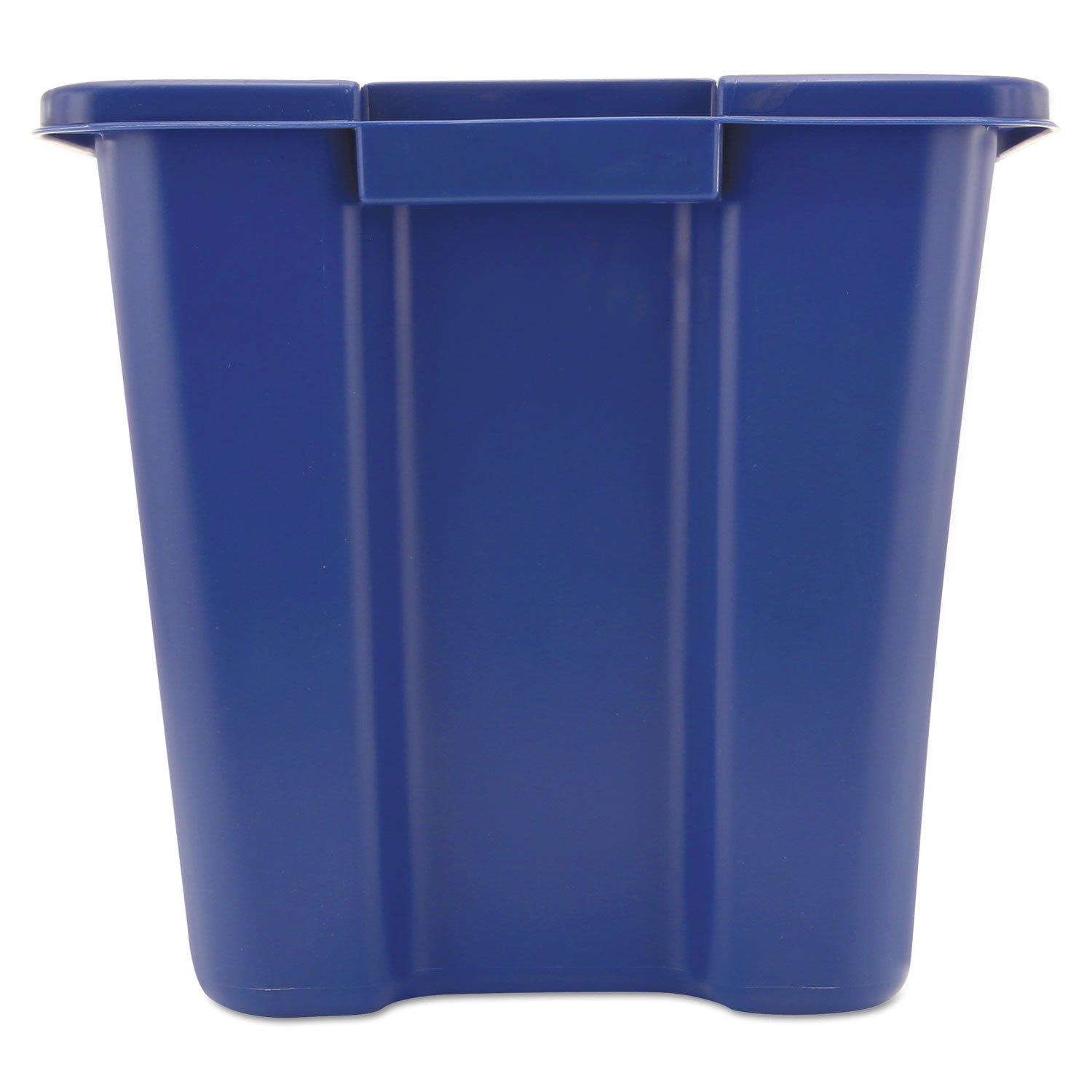 Stacking Recycle Bin, 14 gal, Polyethylene, Blue -