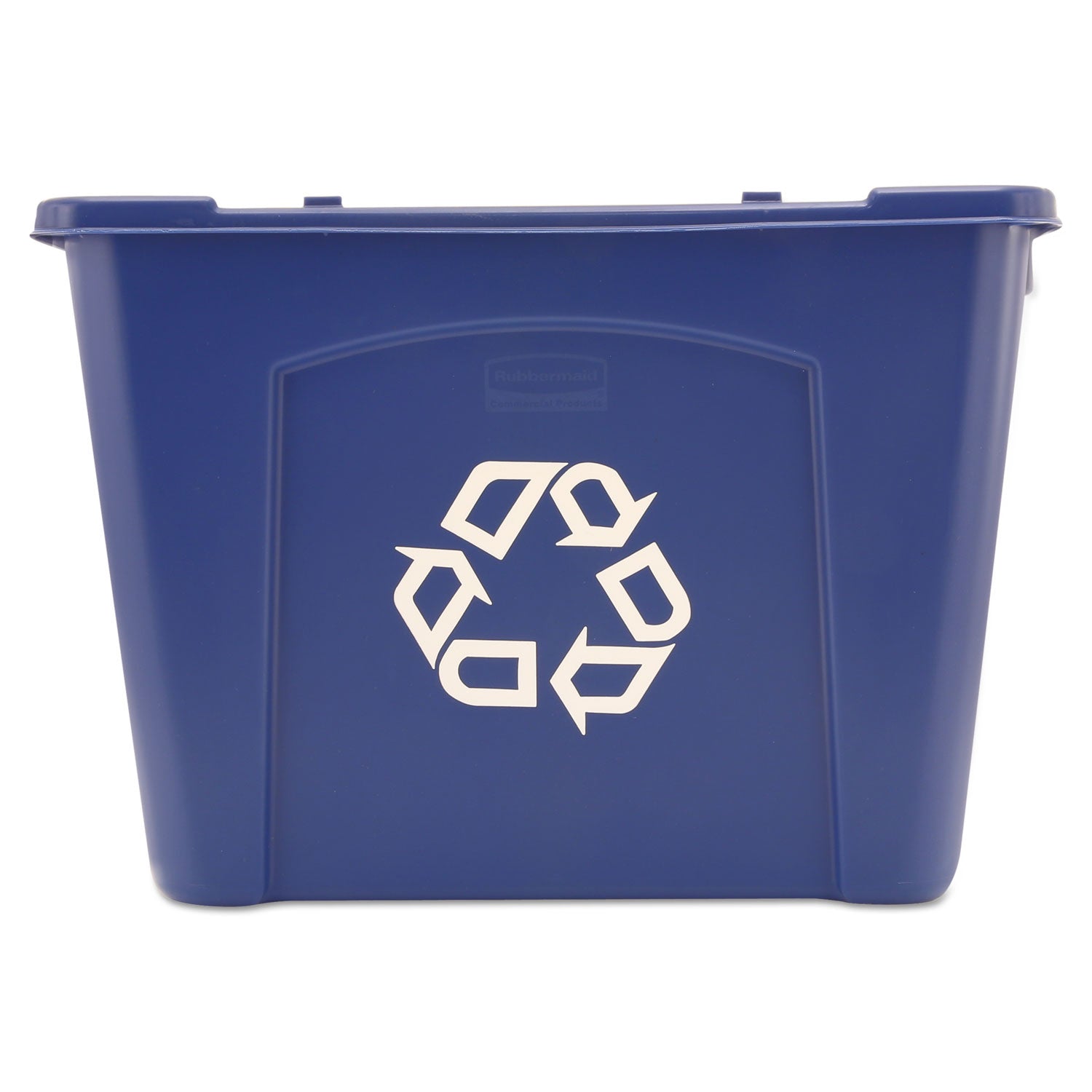 Stacking Recycle Bin, 14 gal, Polyethylene, Blue -