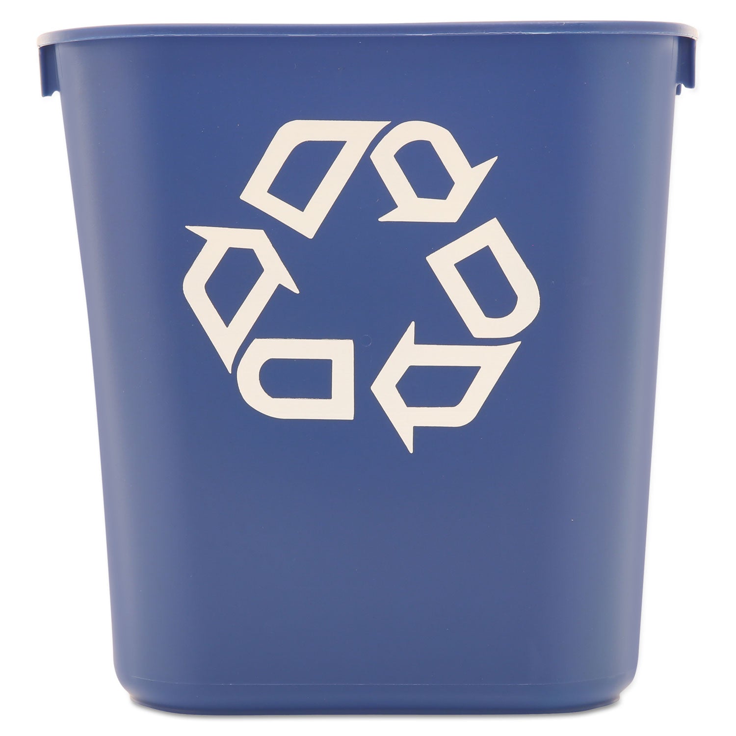Deskside Recycling Container, Small, 13.63 qt, Plastic, Blue -