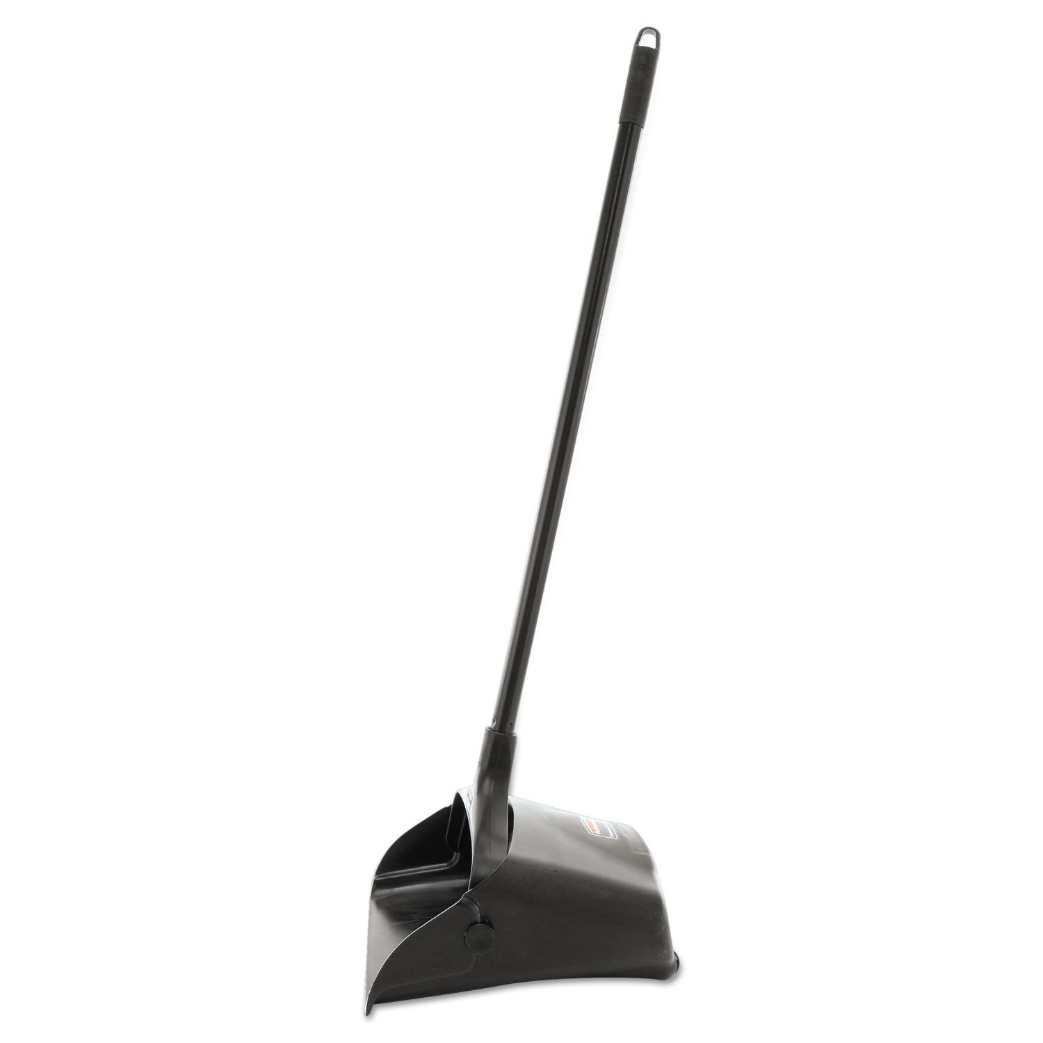 Lobby Pro Upright Dustpan with Wheels, 12.5w x 37h, Polypropylene with Vinyl Coat, Black -