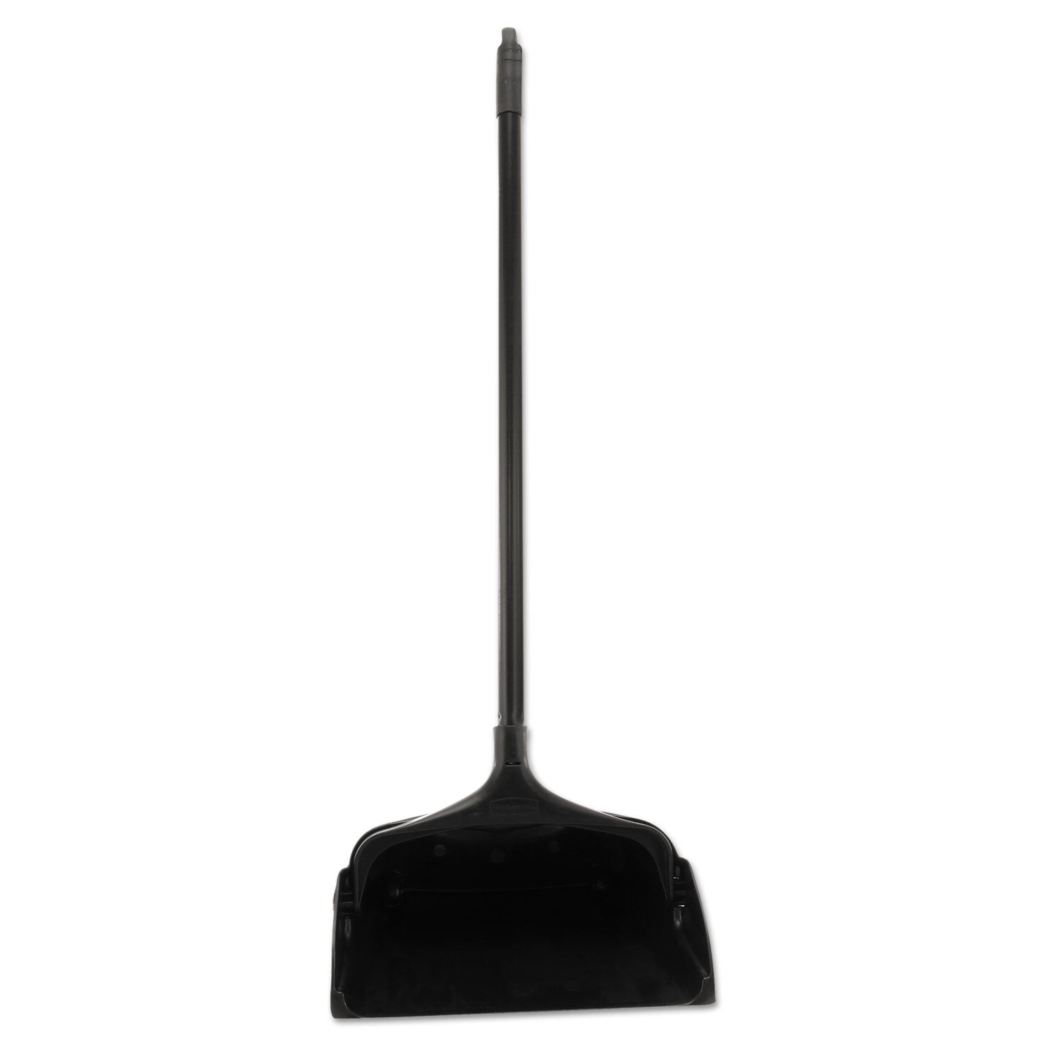 Lobby Pro Upright Dustpan with Wheels, 12.5w x 37h, Polypropylene with Vinyl Coat, Black -