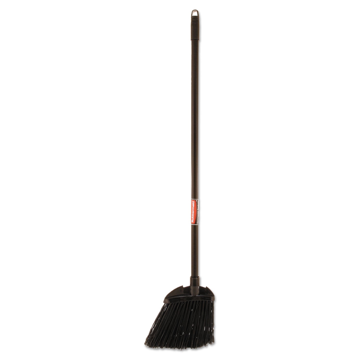 Angled Lobby Broom, Poly Bristles, 35" Handle, Black -