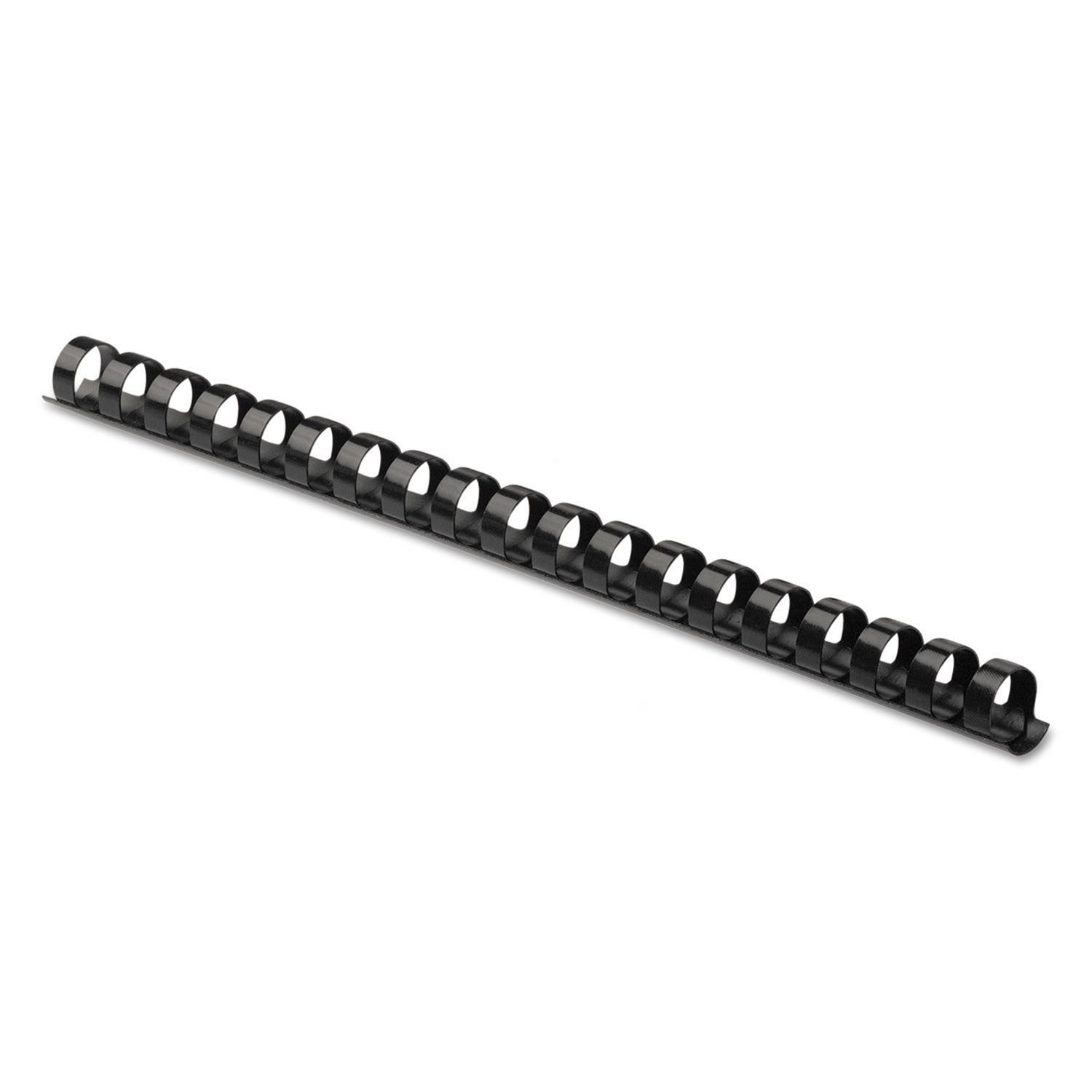 Plastic Comb Bindings, 3/8" Diameter, 55 Sheet Capacity, Black, 25/Pack -