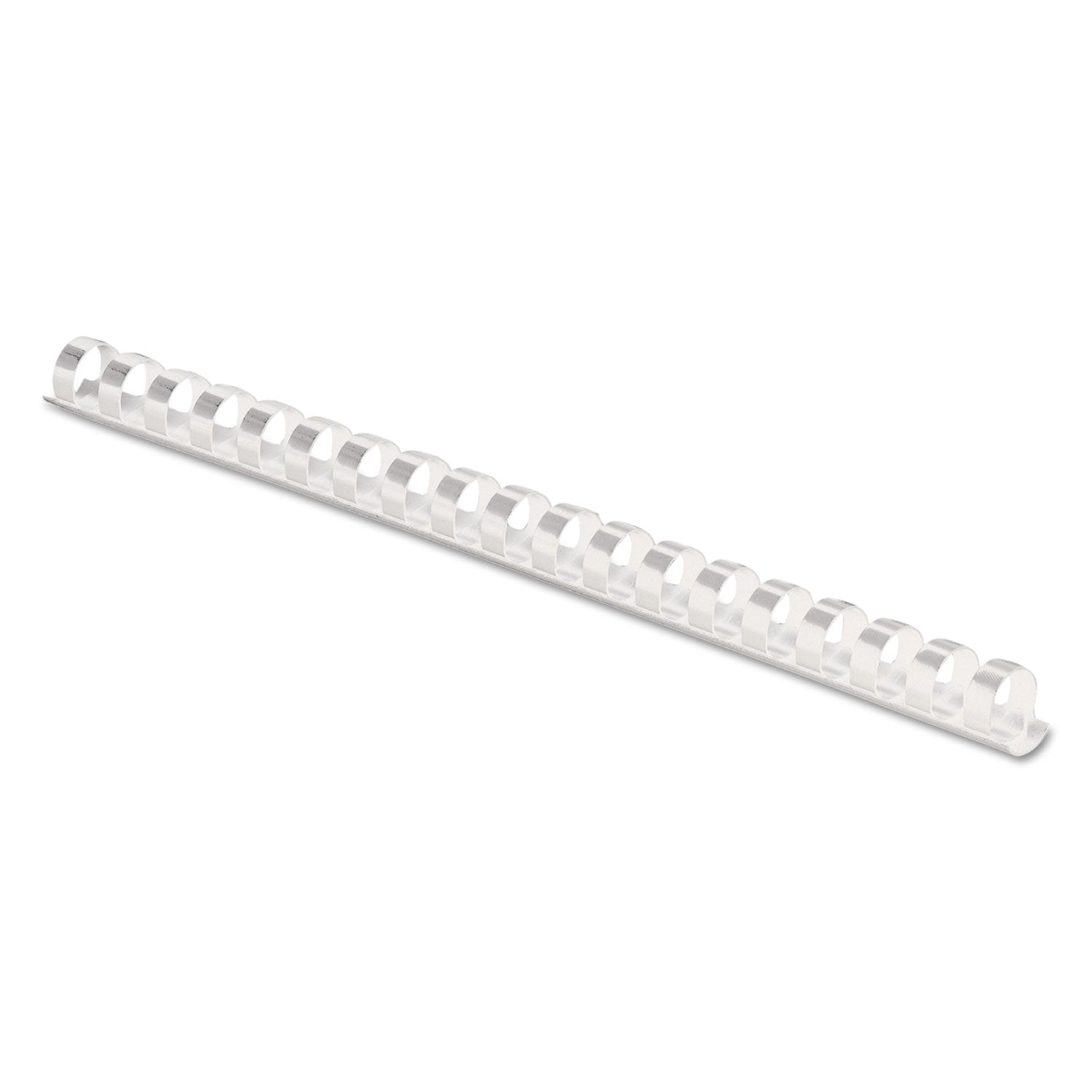 Plastic Comb Bindings, 3/8" Diameter, 55 Sheet Capacity, White, 100/Pack -