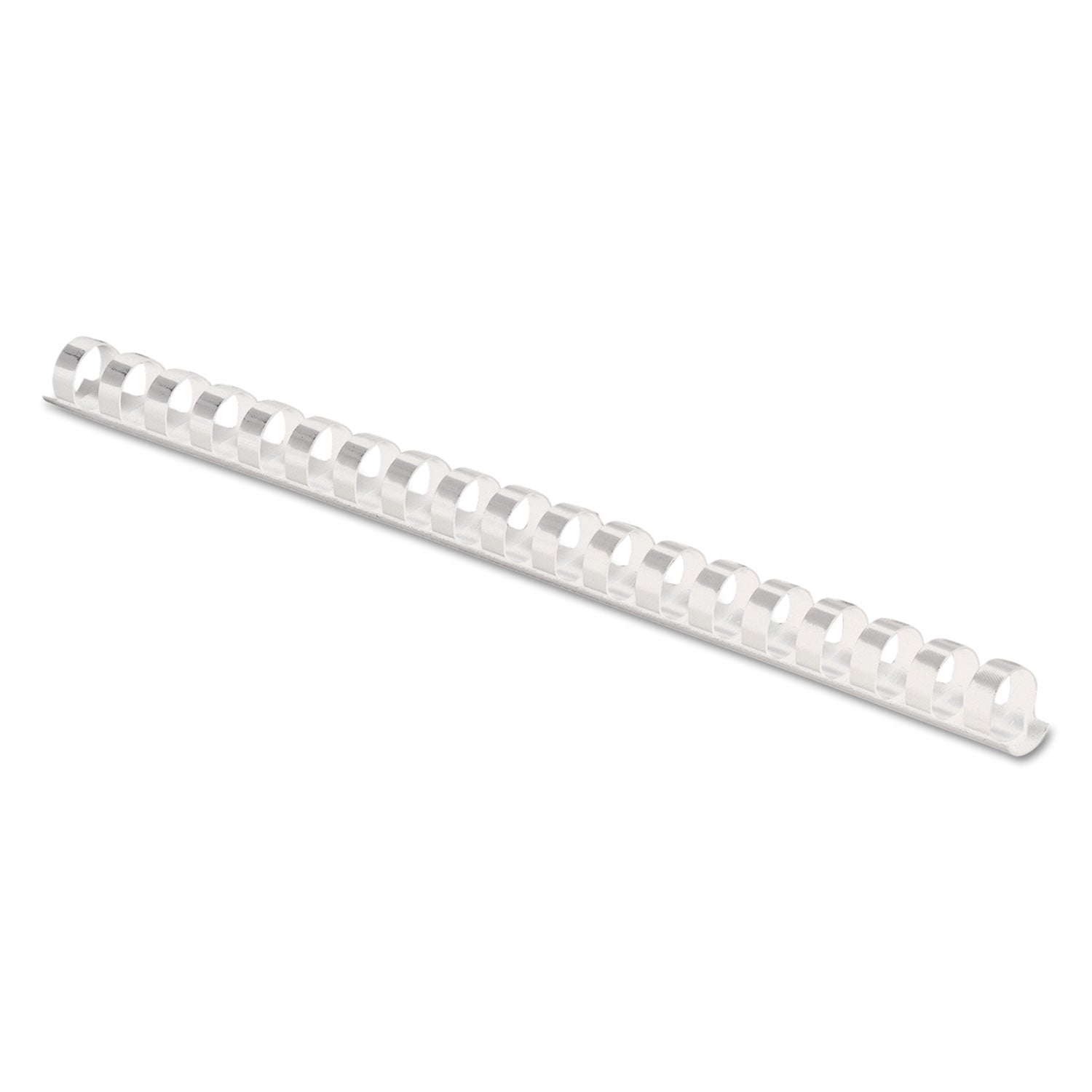 Plastic Comb Bindings, 1/2" Diameter, 90 Sheet Capacity, White, 100/Pack -