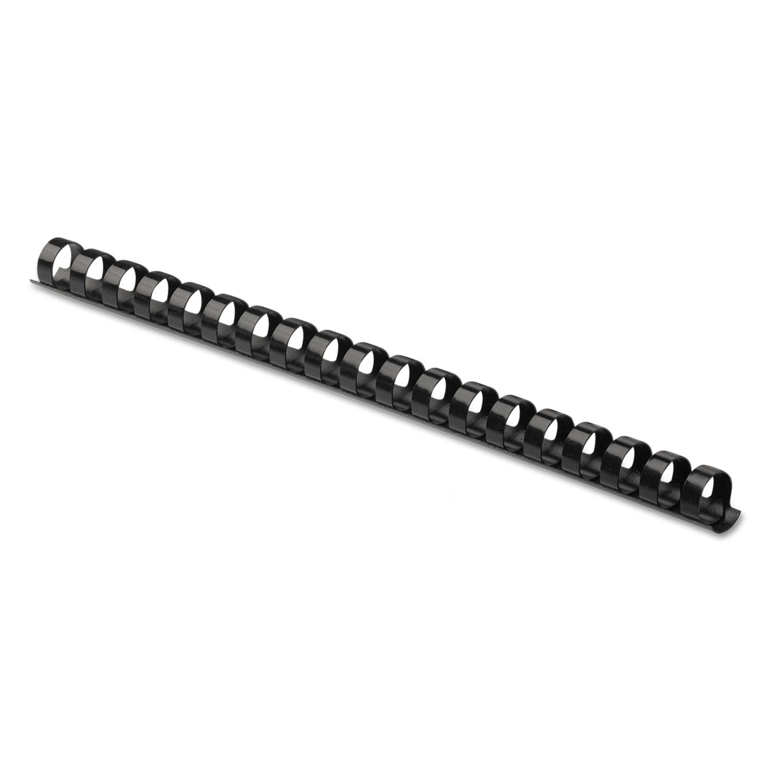 Plastic Comb Bindings, 1/2" Diameter, 90 Sheet Capacity, Black, 25/Pack -