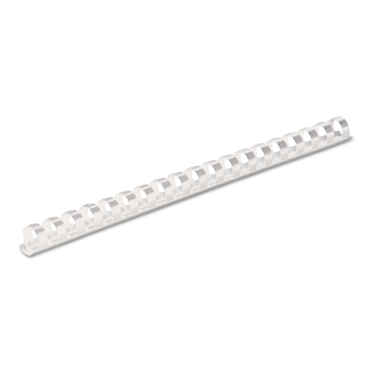 Plastic Comb Bindings, 3/8" Diameter, 55 Sheet Capacity, White, 100/Pack -