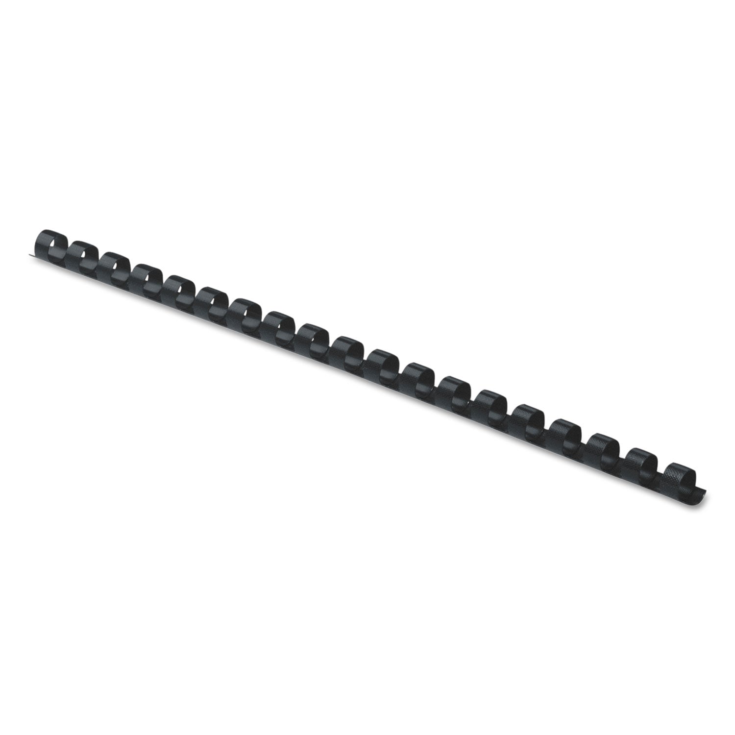 Plastic Comb Bindings, 1/4" Diameter, 20 Sheet Capacity, Black, 25/Pack -