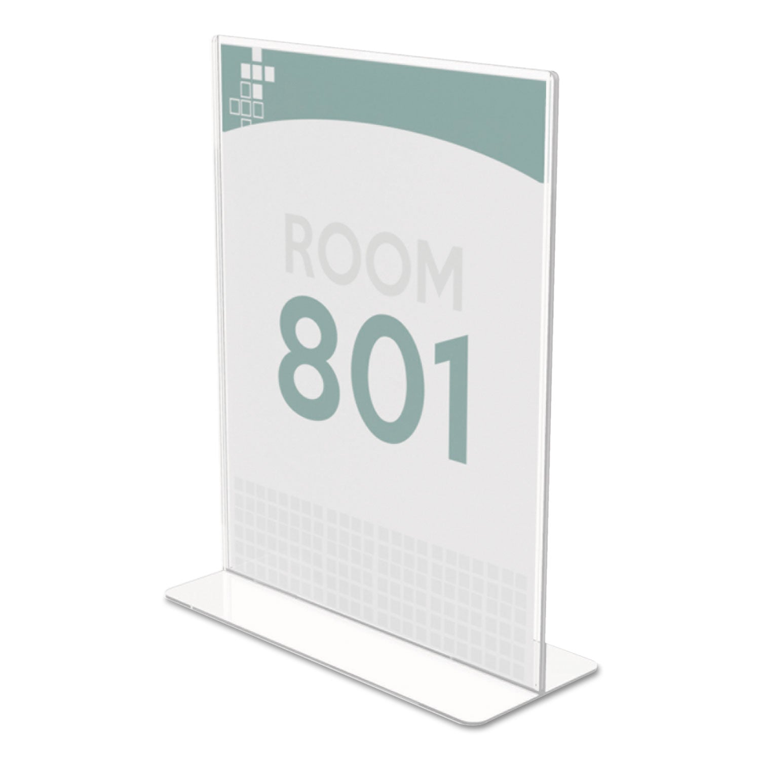 Superior Image Double Sided Sign Holder, 8.5 x 11 Insert, Clear -