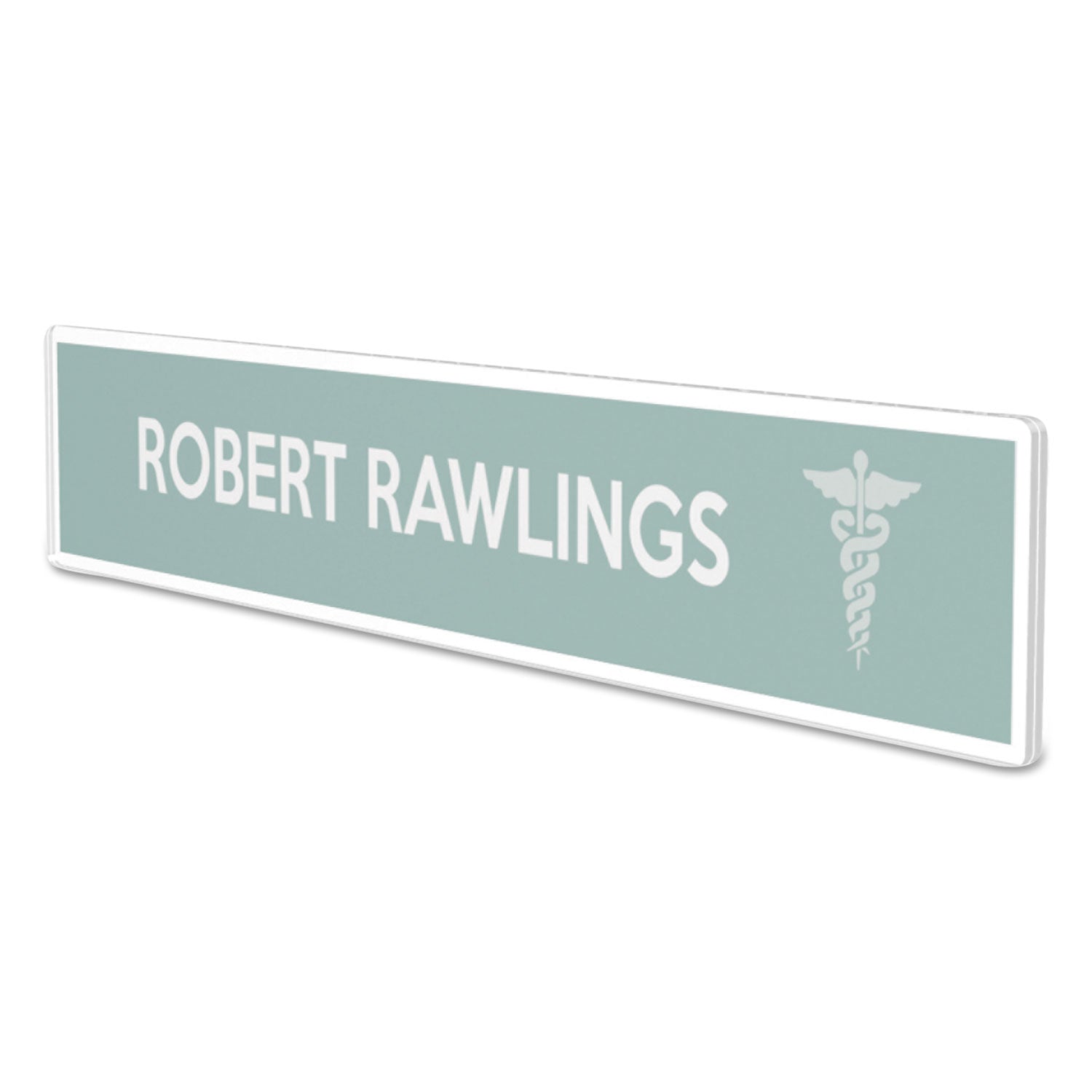 Superior Image Cubicle Nameplate Sign Holder, 8.5 x 2 Insert, Clear -