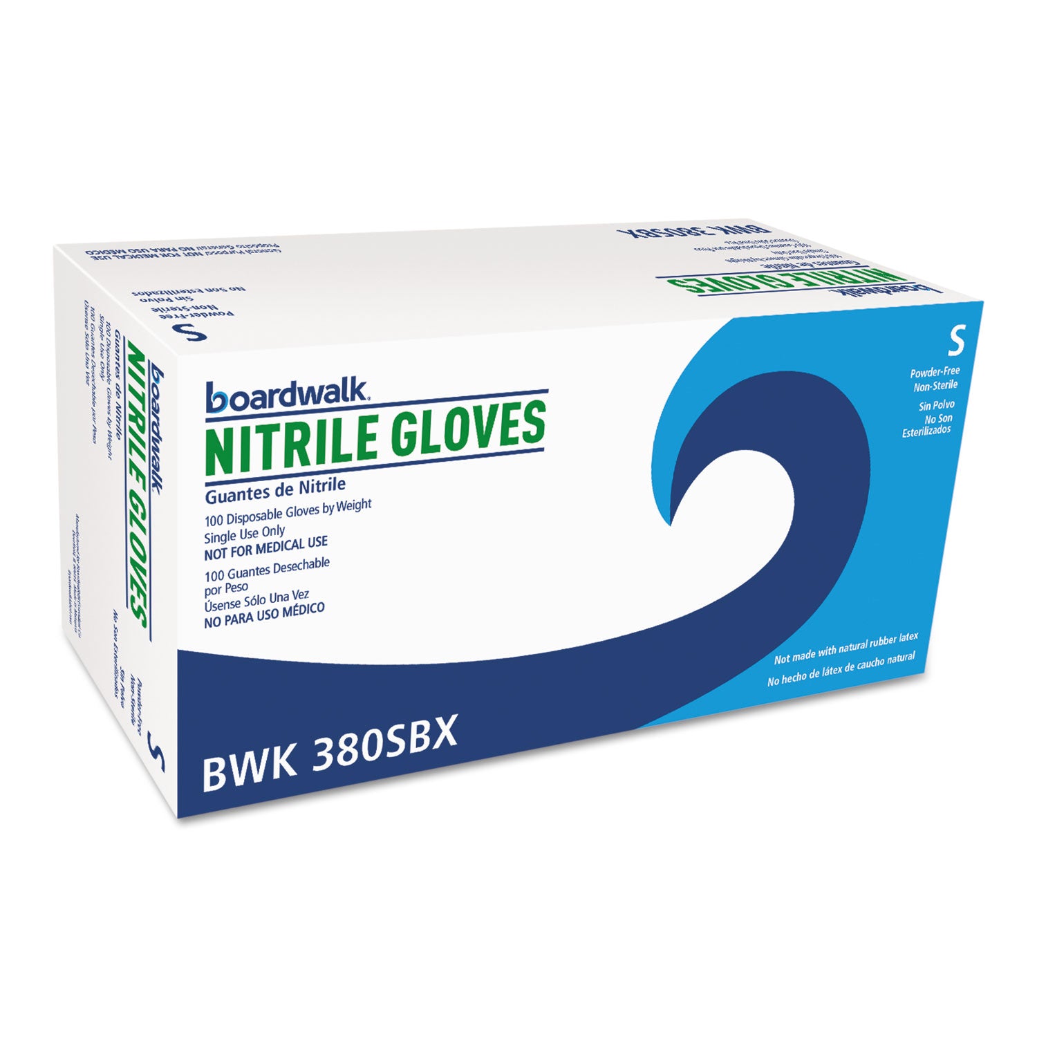 Disposable General-Purpose Nitrile Gloves, Small, Blue, 4 mil, 1,000/Carton - 1