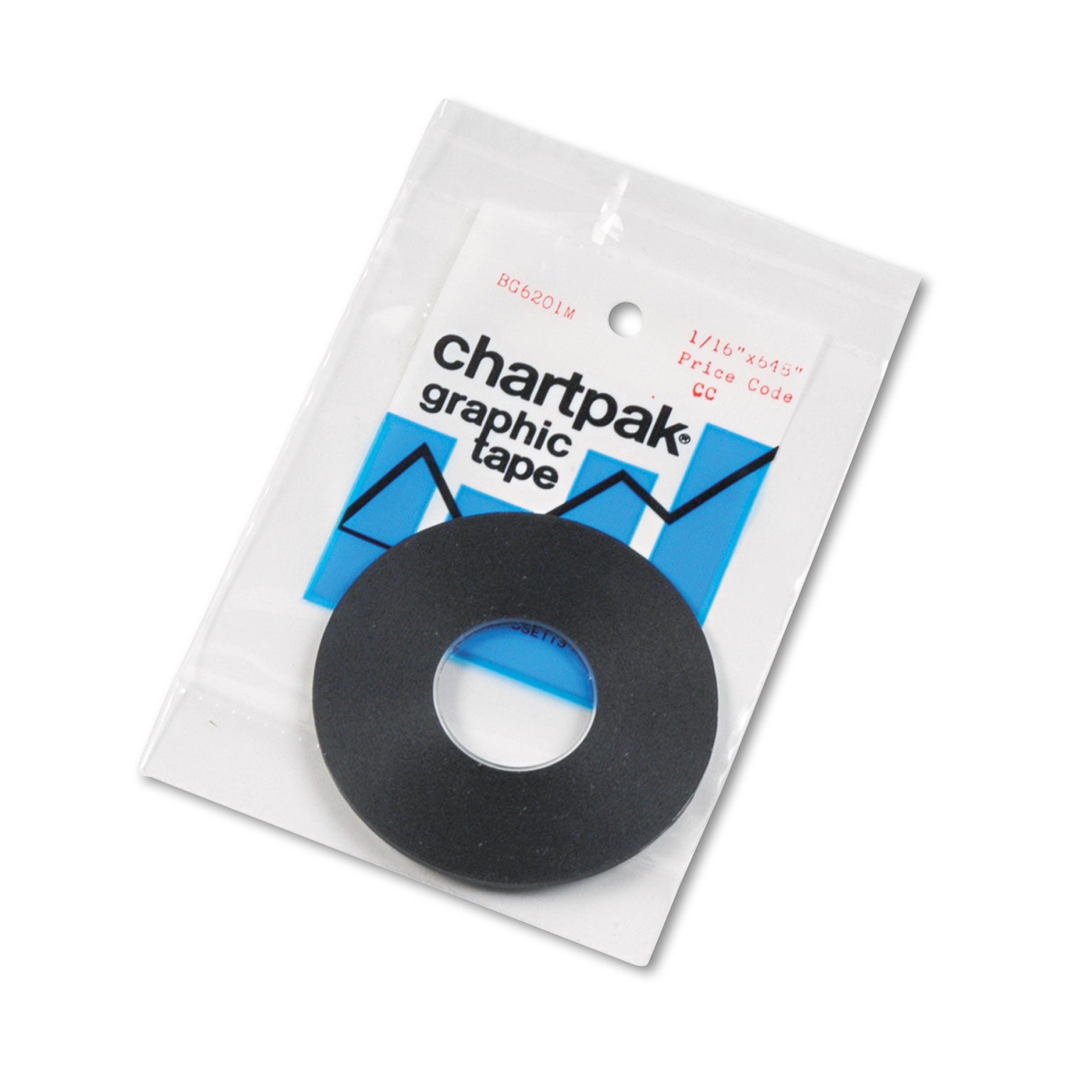 Graphic Chart Tapes, 1" Core, 0.06" x 54 ft, Matte Black -
