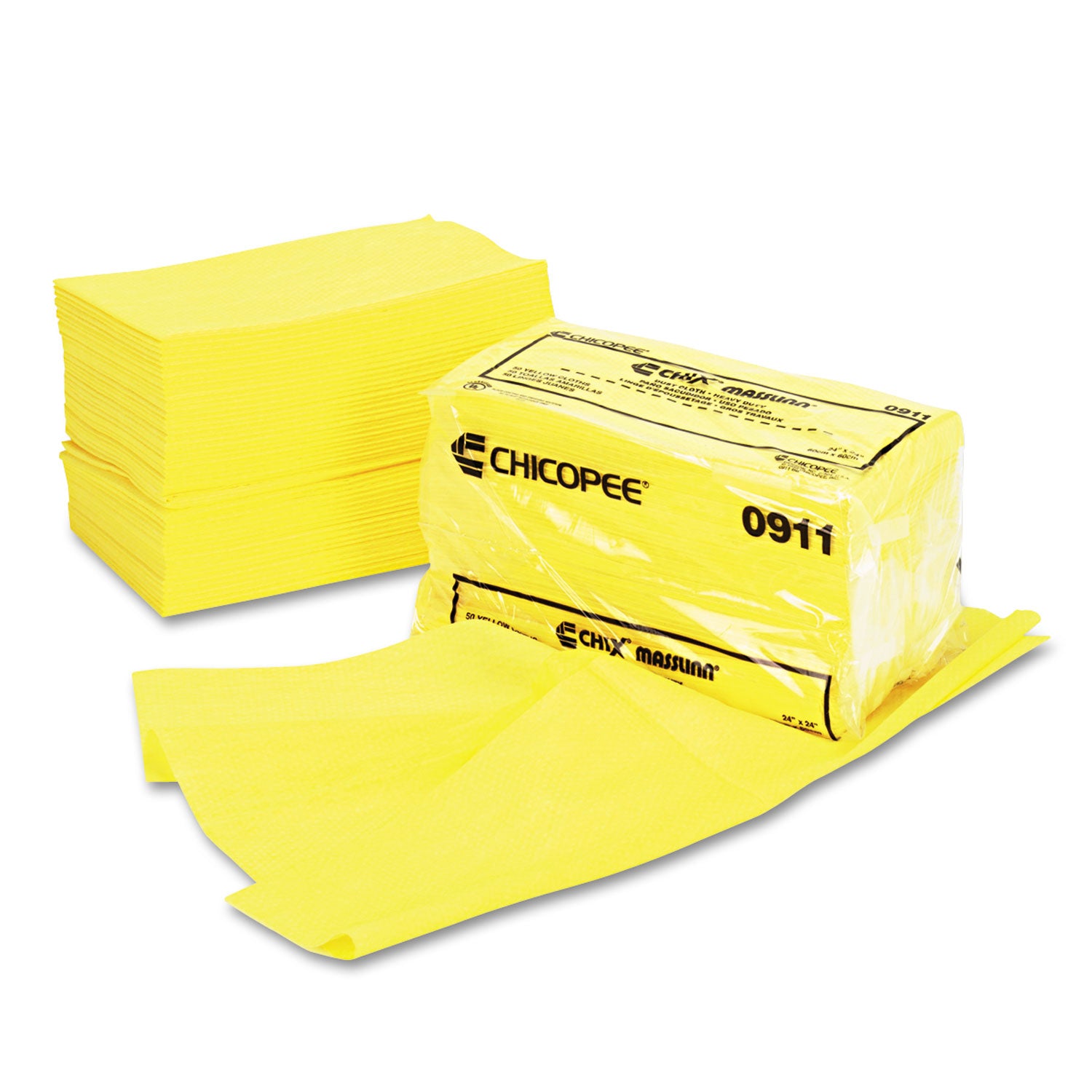 Masslinn Dust Cloths, 24 x 24, Yellow, 50/Bag, 2 Bags/Carton -