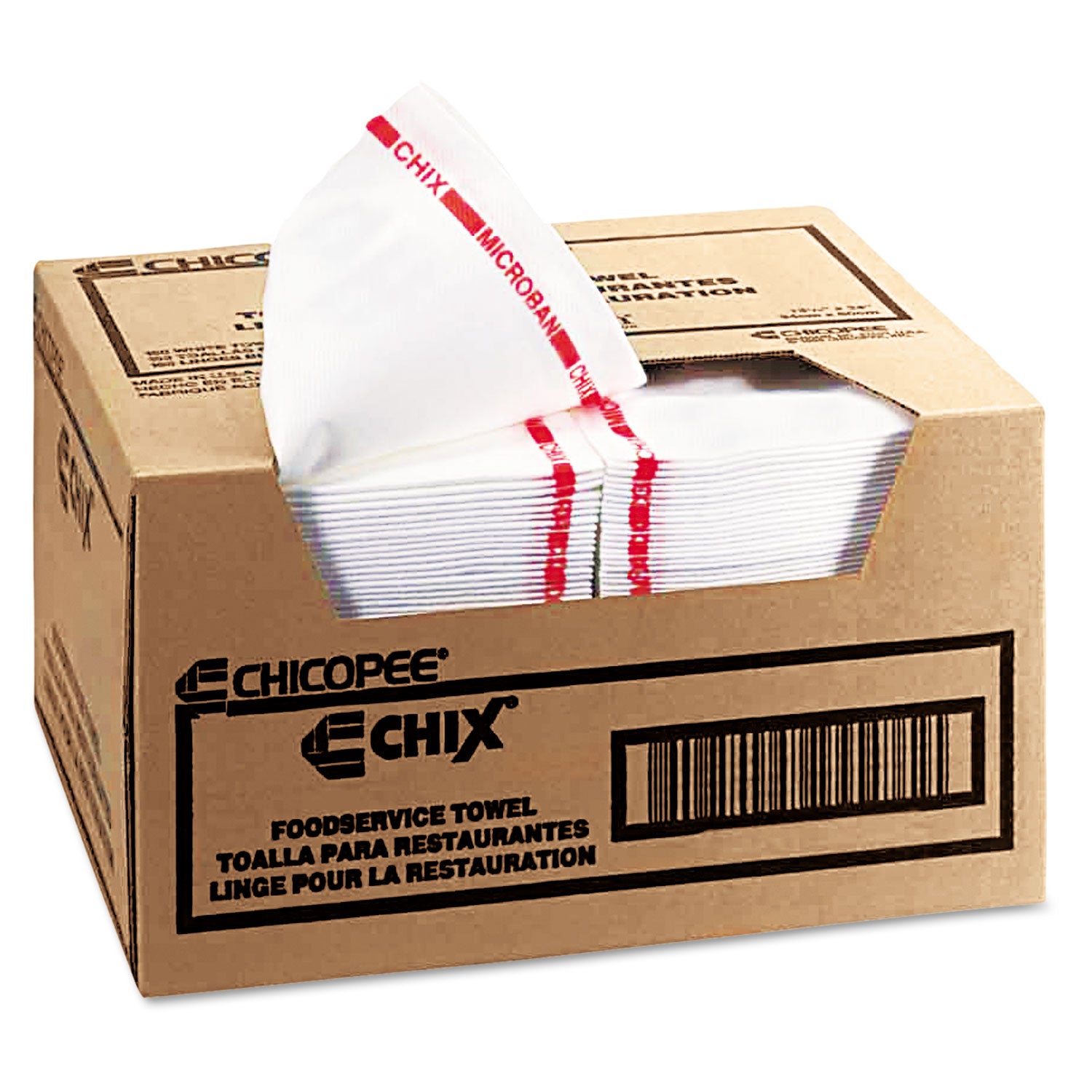 Reusable Food Service Towels, Fabric, 13 x 24, White, 150/Carton -