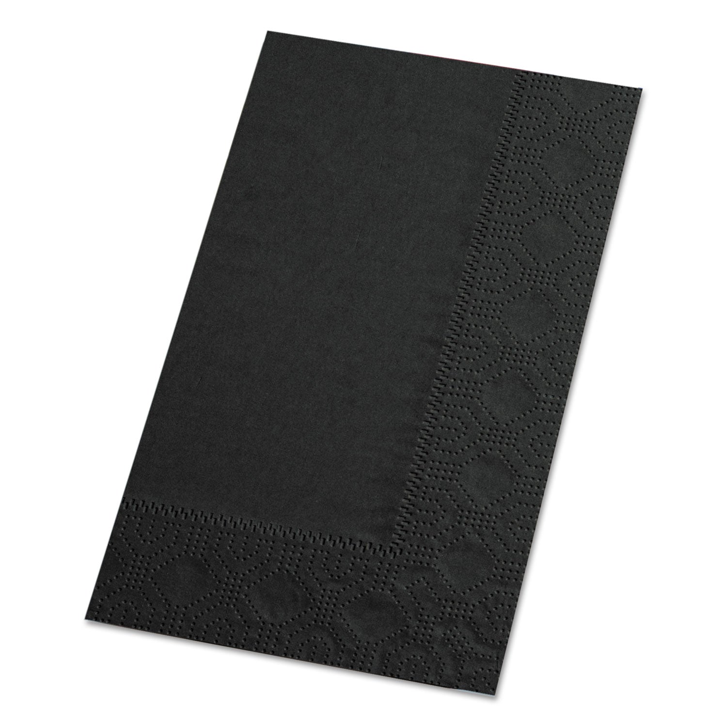 Dinner Napkins, 2-Ply, 15 x 17, Black, 1000/Carton -