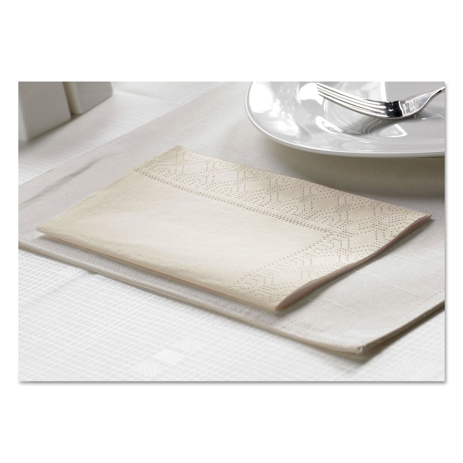 Dinner Napkins, 2-Ply, 15 x 17, White, 1000/Carton -