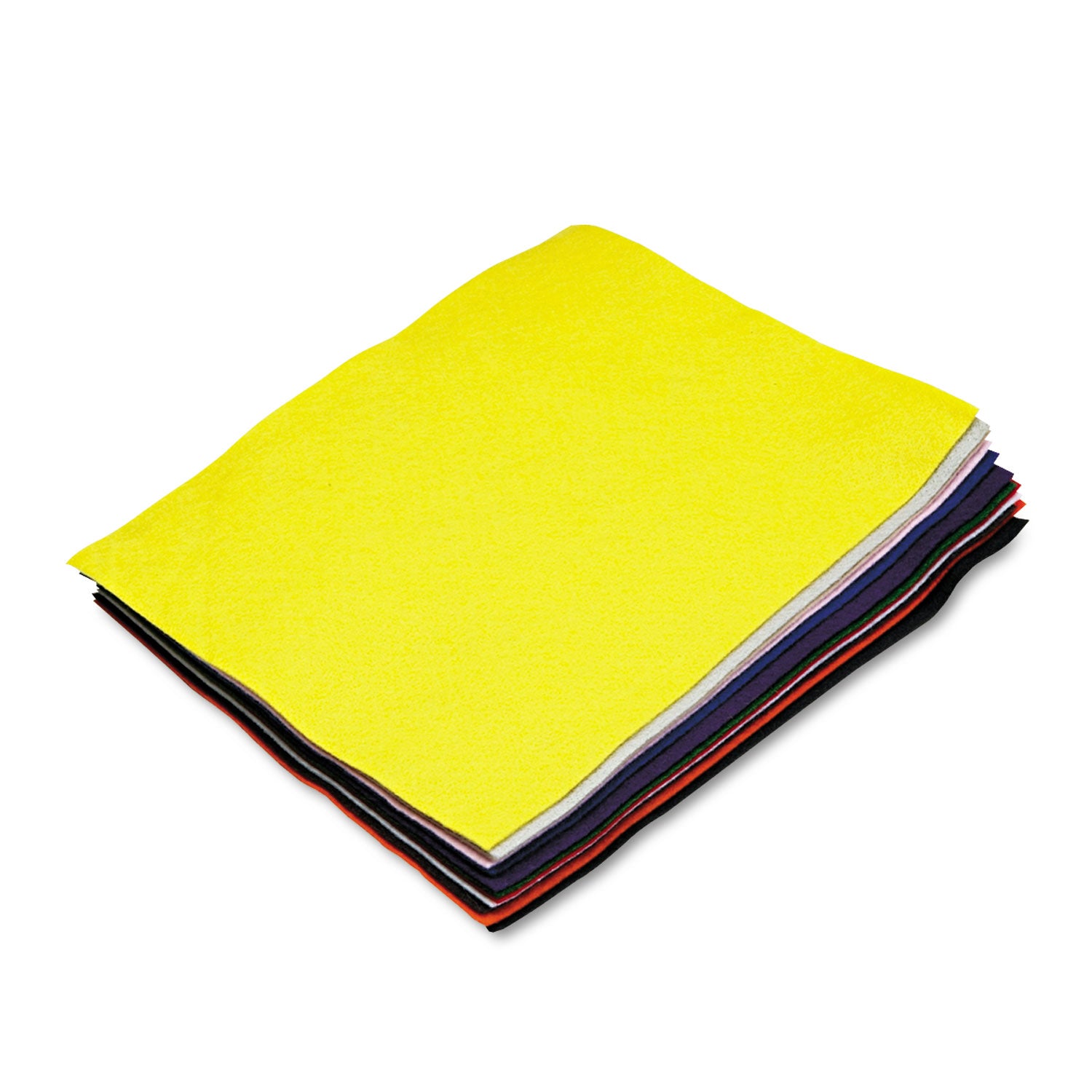 Felt Sheet Pack, Rectangular, 9 x 12, Assorted Colors, 12/Pack -