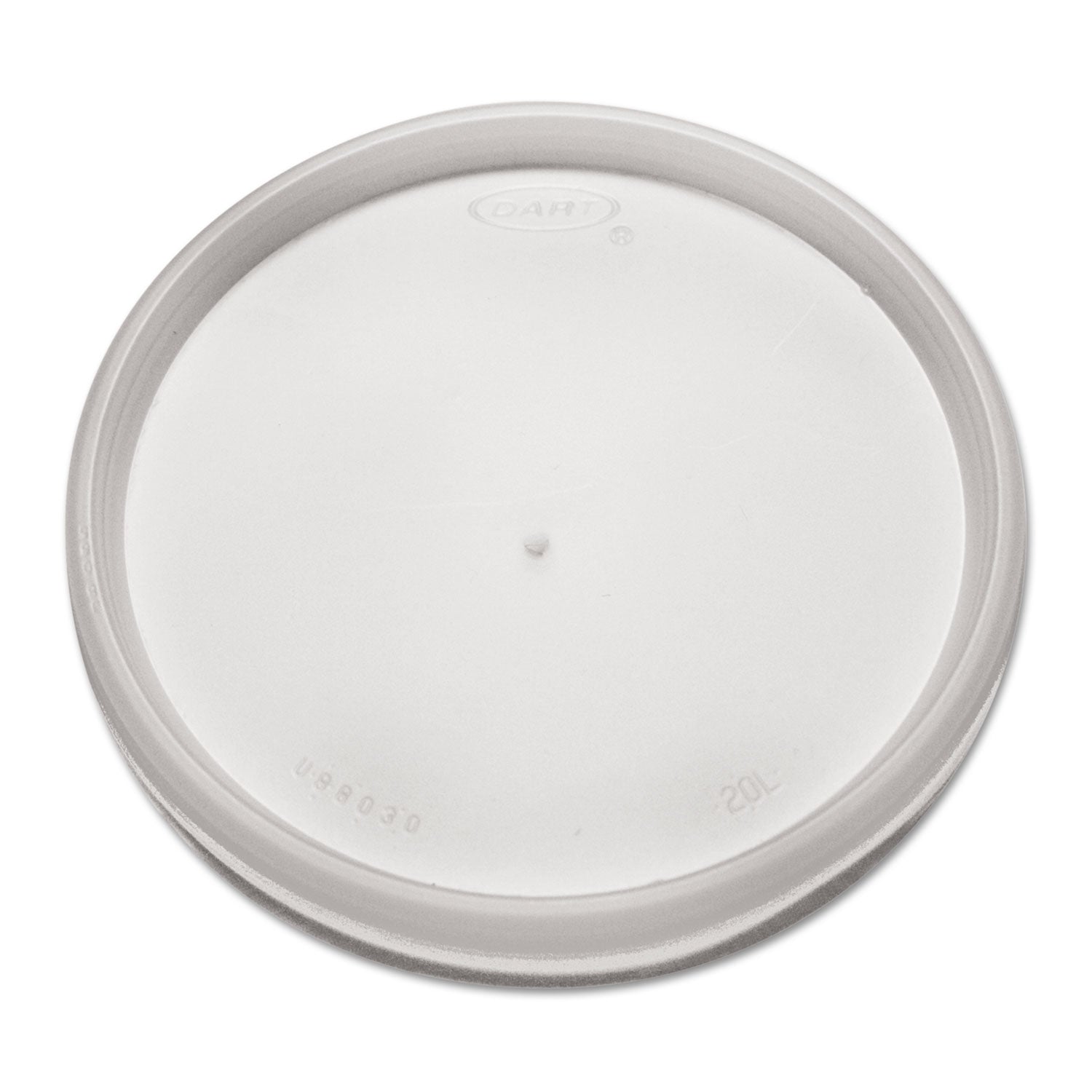 Plastic Lids for Foam Cups, Bowls and Containers, Flat, Vented, Fits 6-32 oz, Translucent, 100/Pack, 10 Packs/Carton -