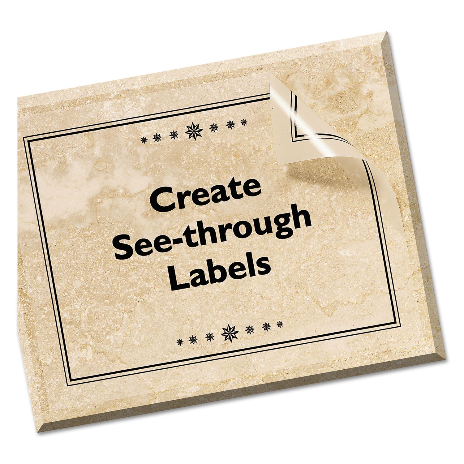 Matte Clear Shipping Labels, Inkjet Printers, 8.5 x 11, Clear, 25/Pack -