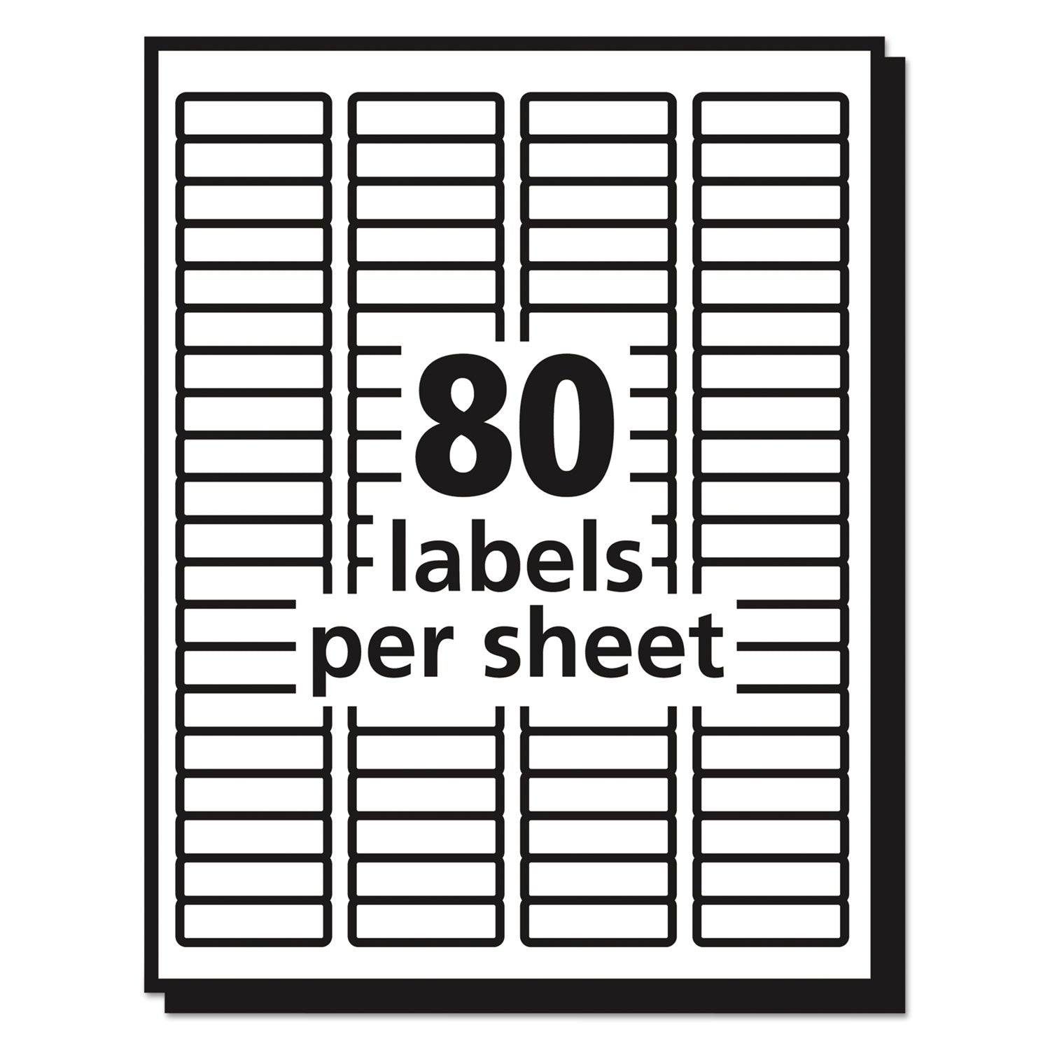 Matte Clear Easy Peel Mailing Labels w/ Sure Feed Technology, Laser Printers, 0.5 x 1.75, Clear, 80/Sheet, 10 Sheets/Pack -