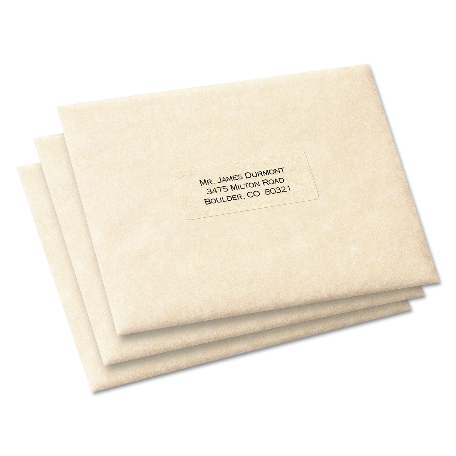 Matte Clear Easy Peel Mailing Labels w/ Sure Feed Technology, Laser Printers, 1 x 2.63, Clear, 30/Sheet, 50 Sheets/Box -