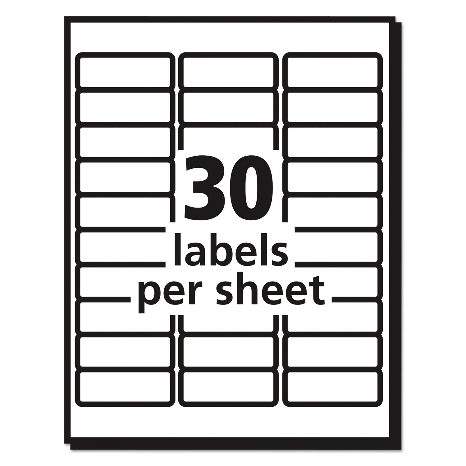 Matte Clear Easy Peel Mailing Labels w/ Sure Feed Technology, Laser Printers, 1 x 2.63, Clear, 30/Sheet, 10 Sheets/Pack -