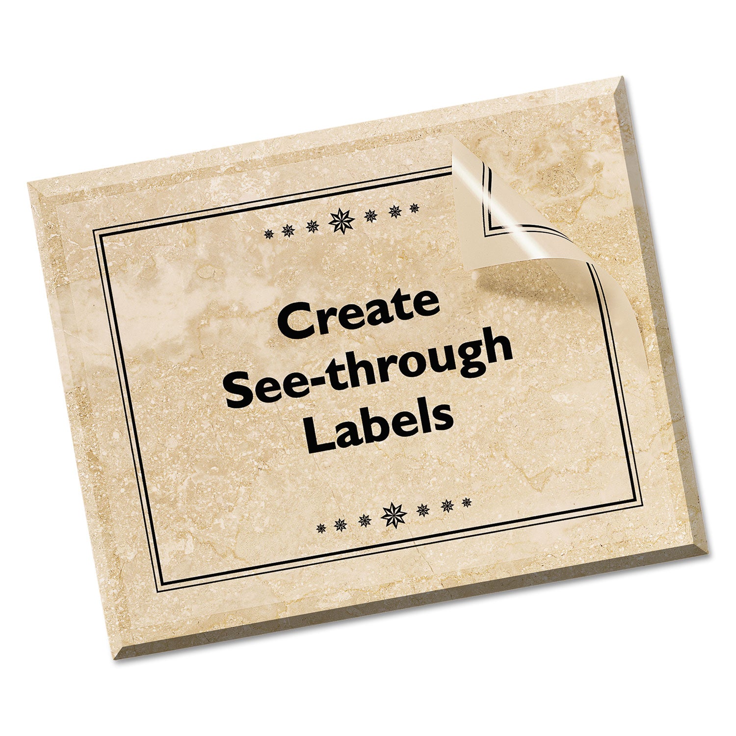 Matte Clear Shipping Labels, Inkjet Printers, 8.5 x 11, Clear, 10/Pack -