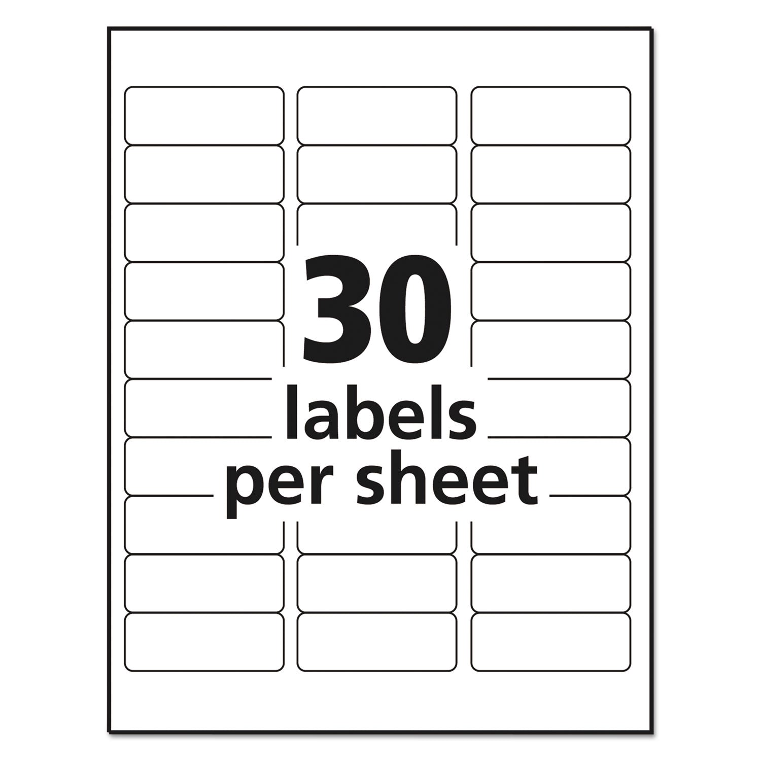 Matte Clear Easy Peel Mailing Labels w/ Sure Feed Technology, Inkjet Printers, 1 x 2.63, Clear, 30/Sheet, 10 Sheets/Pack -