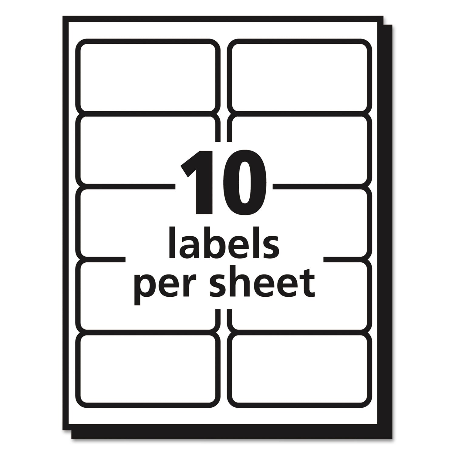 Matte Clear Easy Peel Mailing Labels w/ Sure Feed Technology, Inkjet Printers, 2 x 4, Clear, 10/Sheet, 25 Sheets/Pack -