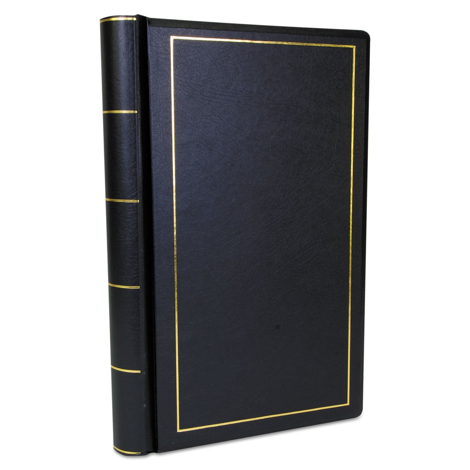 Looseleaf Corporation Minute Book, 1-Subject, Unruled, Black/Gold Cover, (250) 14 x 8.5 Sheets -
