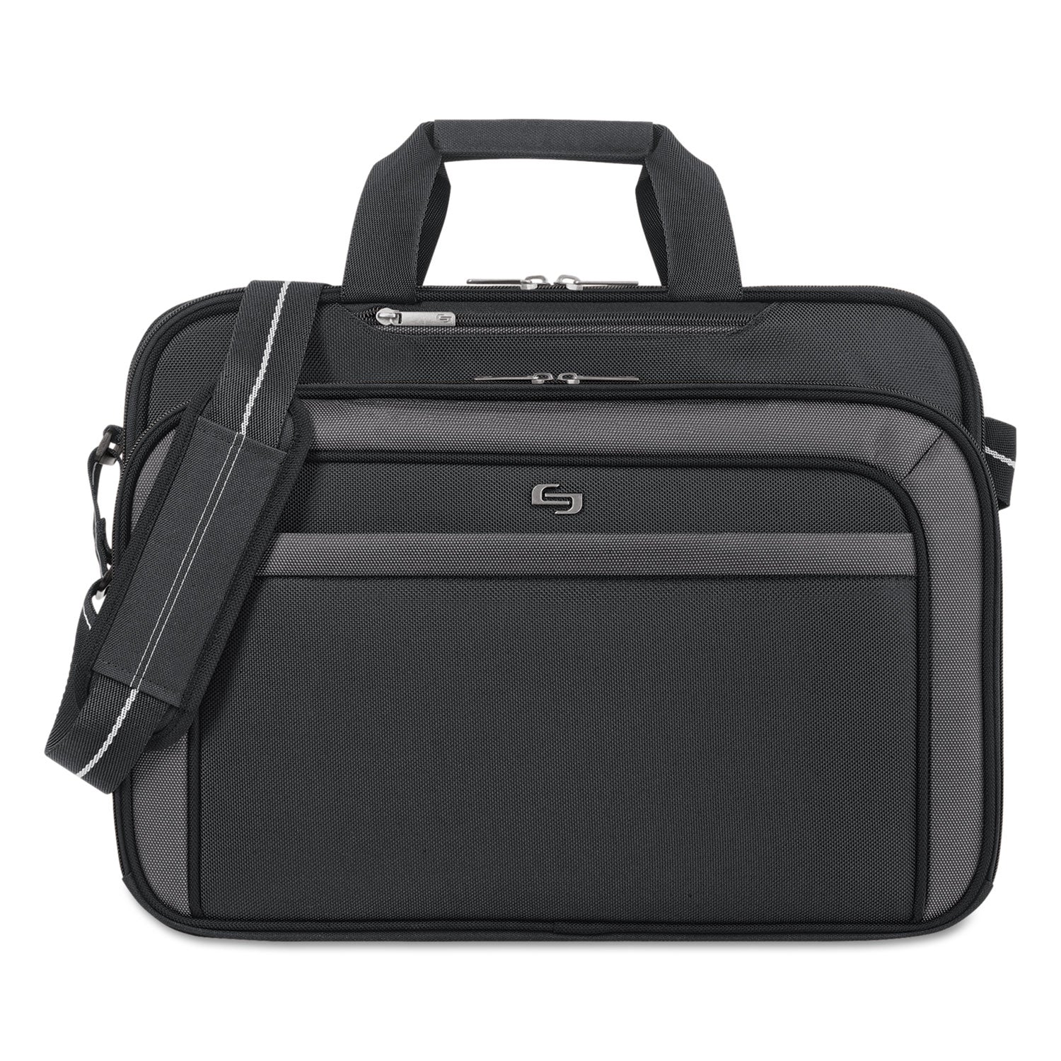 Pro CheckFast Briefcase, Fits Devices Up to 17.3", Polyester, 17 x 5.5 x 13.75, Black -