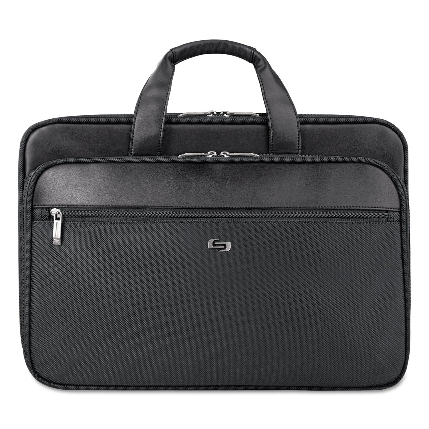 Classic Smart Strap Briefcase, Fits Devices Up to 16", Ballistic Polyester, 17.5 x 5.5 x 12, Black -