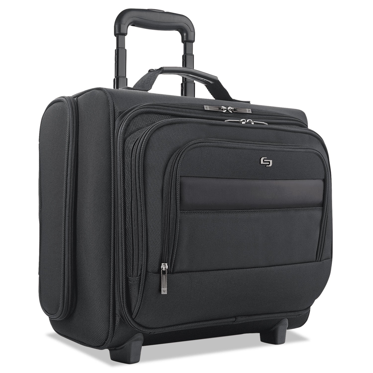 Classic Rolling Overnighter Case, Fits Devices Up to 15.6", Ballistic Polyester, 16.14 x 6.69 x 13.78, Black -
