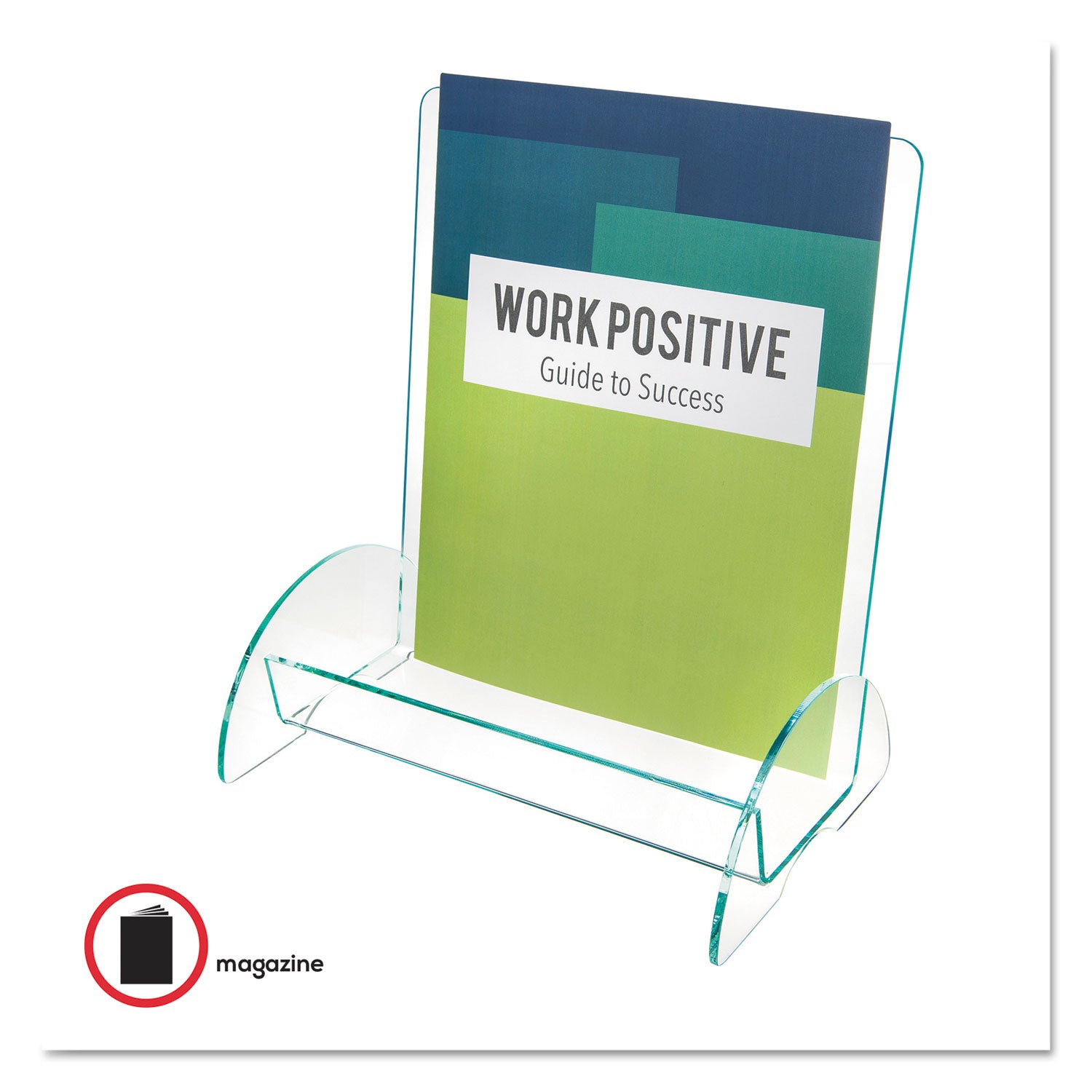 Euro-Style DocuHolder, Magazine Size, 9.81w x 6.31d x11h, Green Tinted -