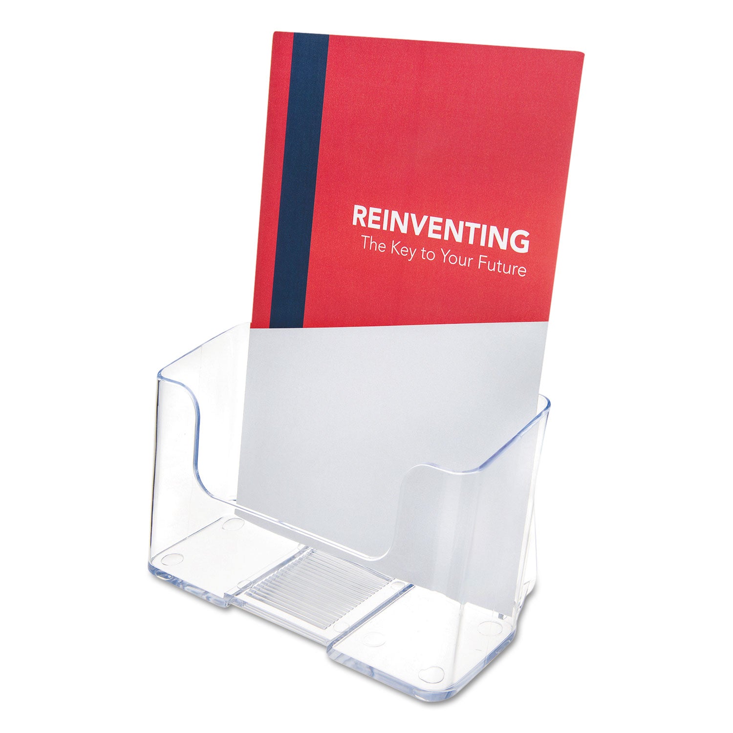DocuHolder for Countertop/Wall-Mount, Booklet Size, 6.5w x 3.75d x 7.75h, Clear -
